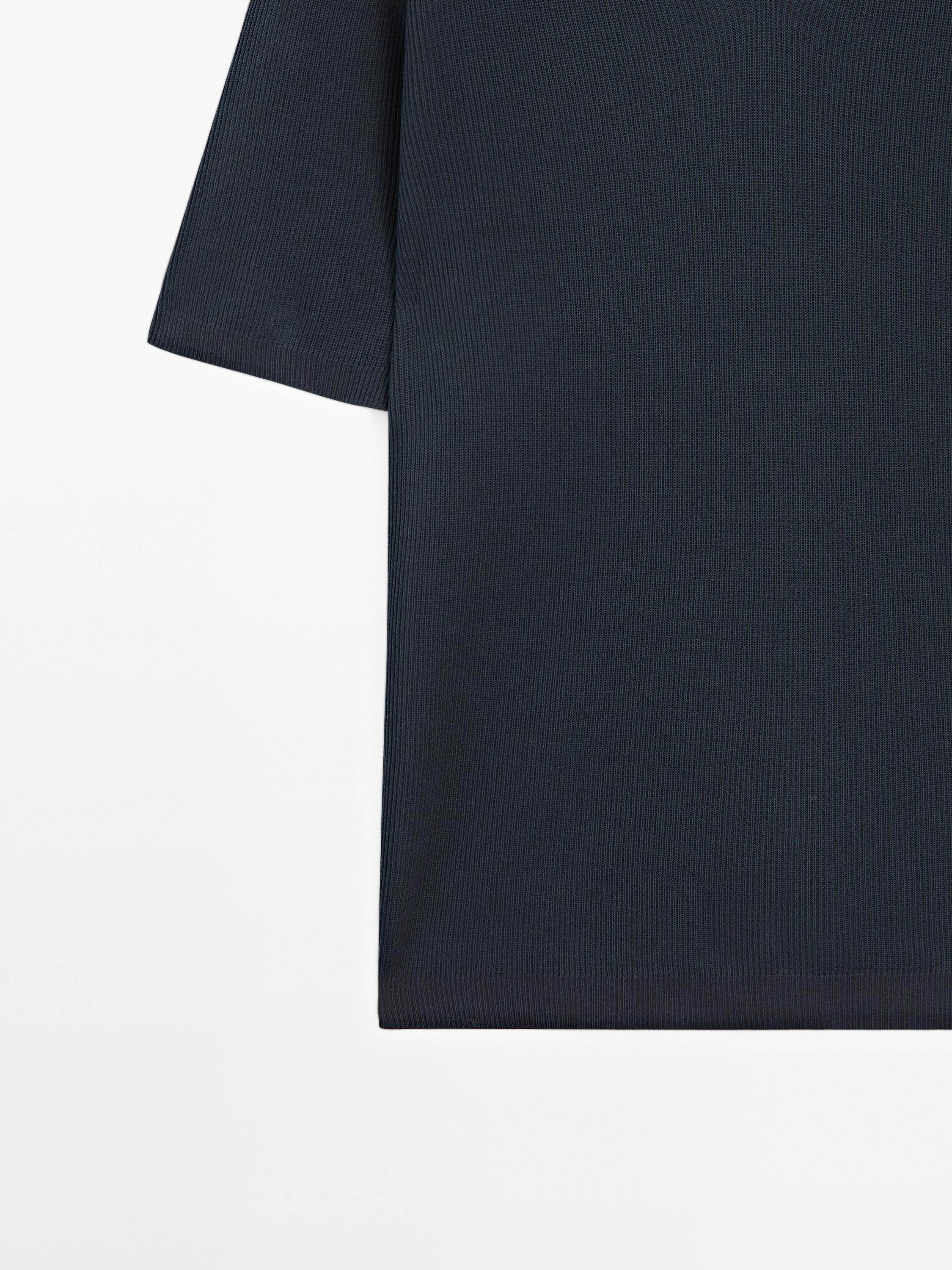 Mercerised cotton short sleeve polo shirt