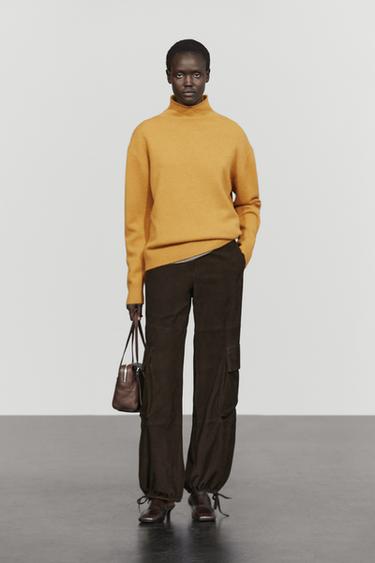 100% cashmere oversize knit sweater — MUSTARD YELLOW 1