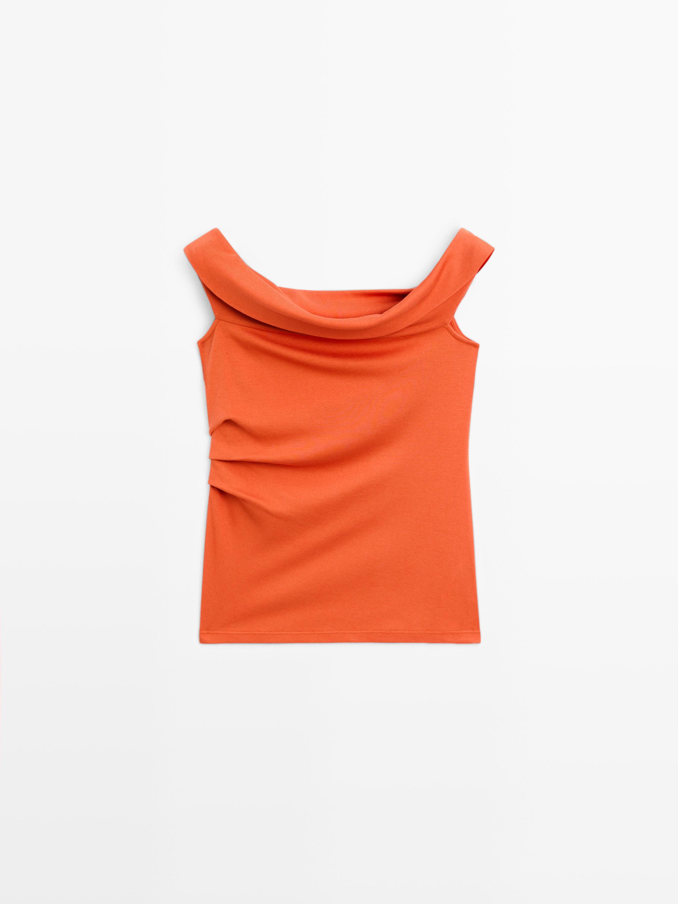 Top drapeado detalle nudo