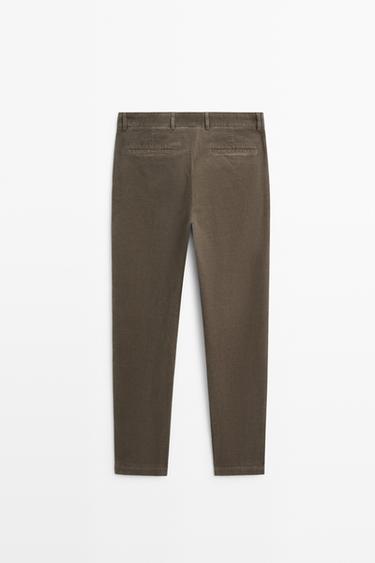Slim fit corduroy pants — GREEN 6