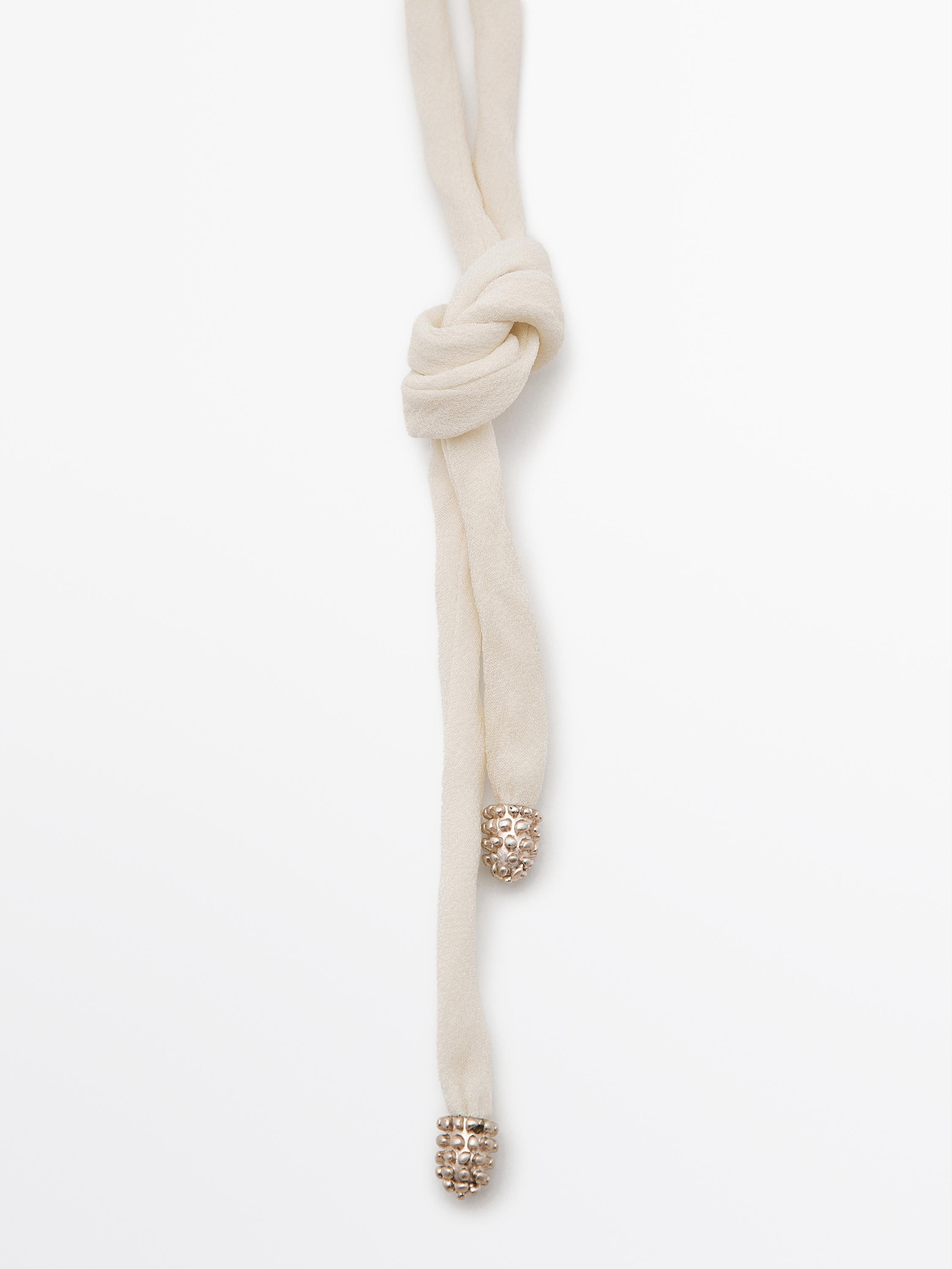 Silk star cord necklace