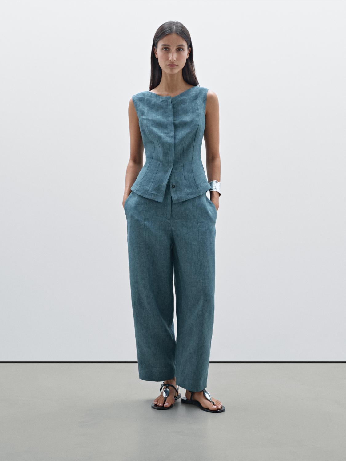 100% linen corset waistcoat