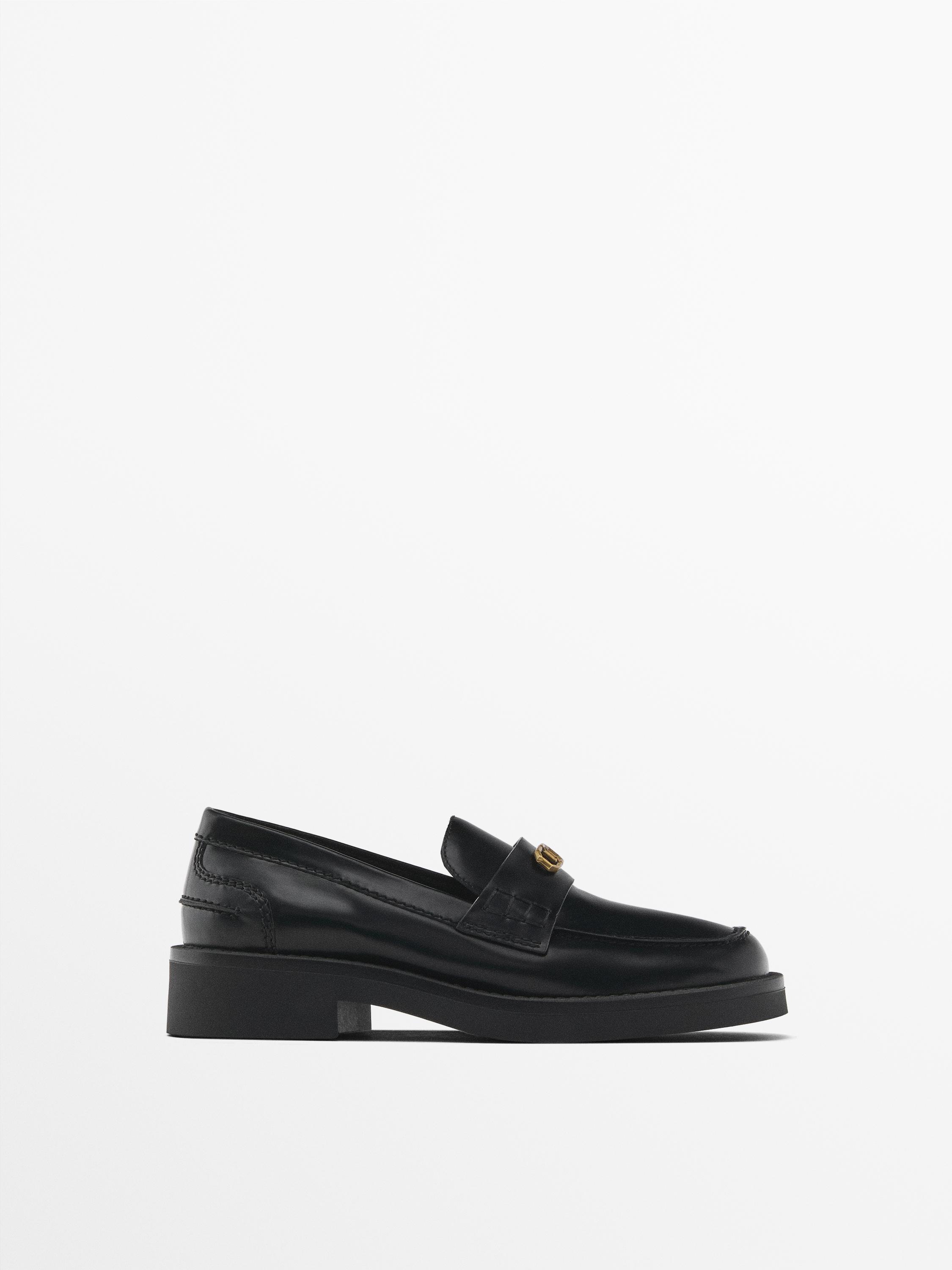 Loafers with metal detail