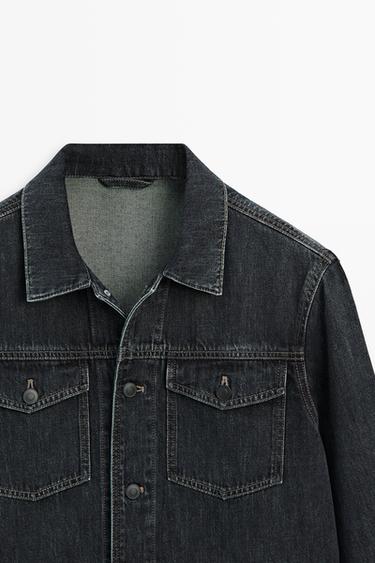 Regular Fit Cotton Denim Jacket — INDIGO 7