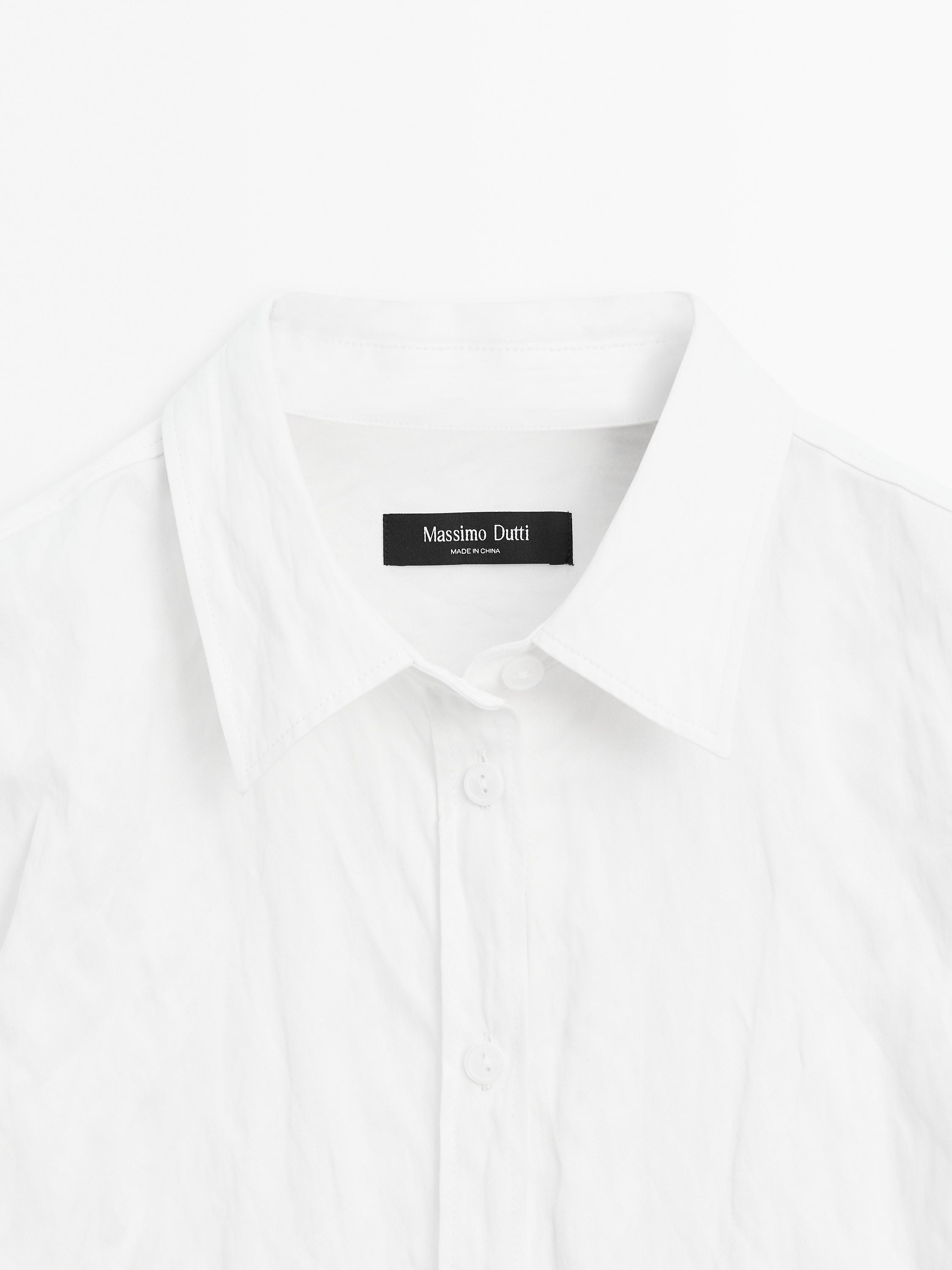 Textured cotton blend shirt