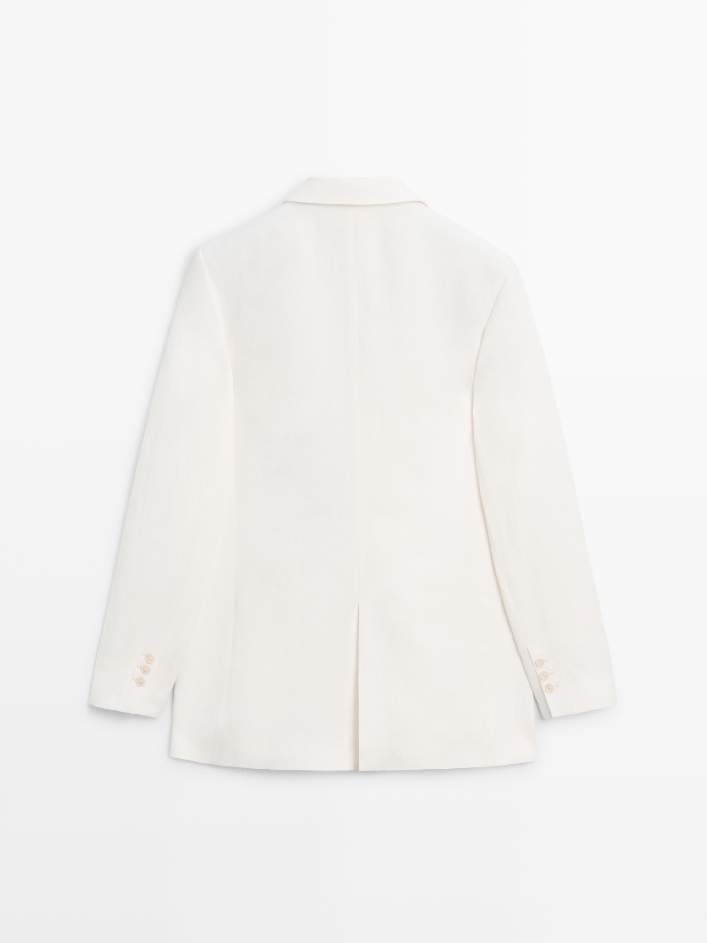 100% linen suit blazer — Off white