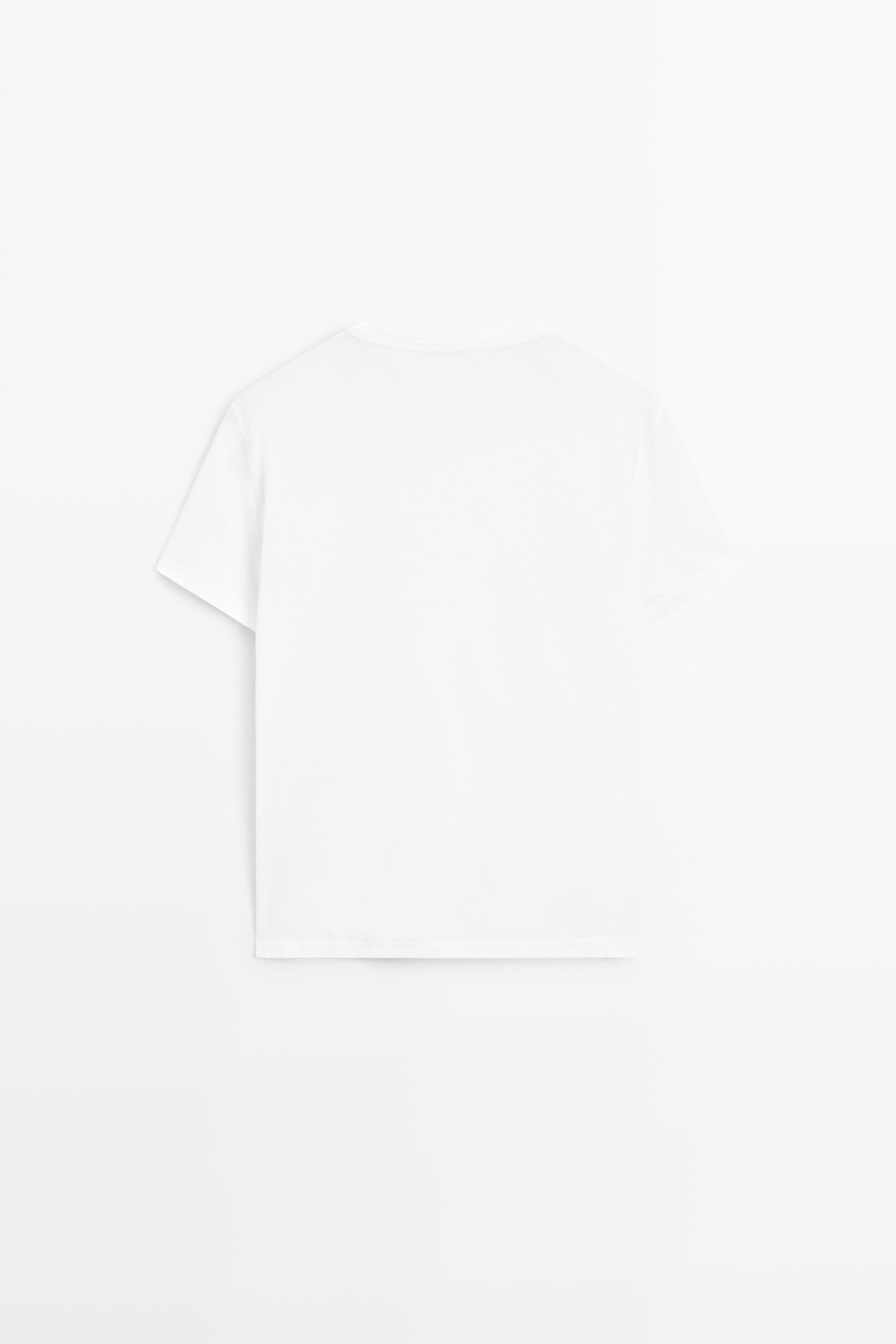 100% cotton short-sleeve T-shirt — Off white