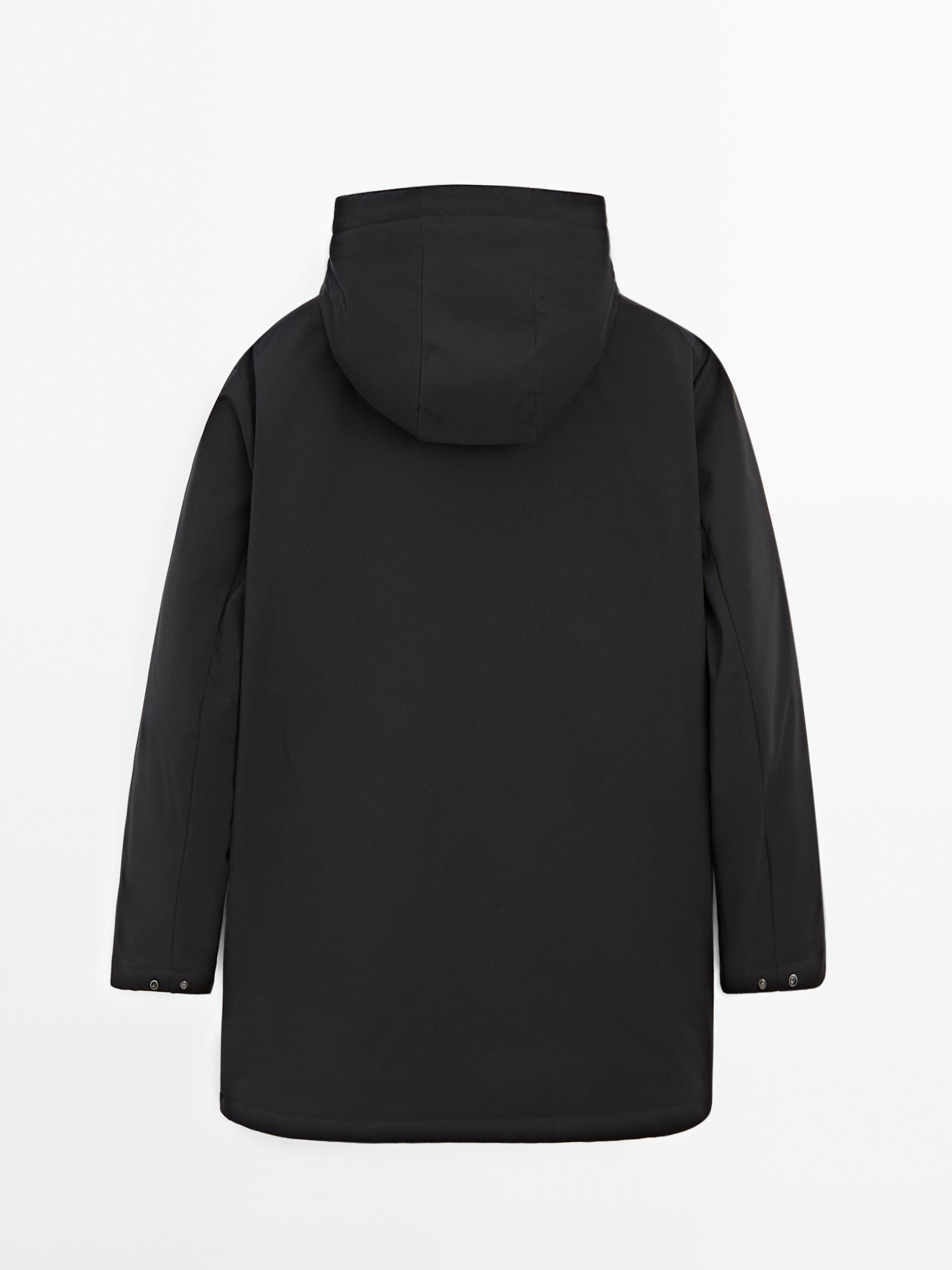 Lightweight quilted parka with hood