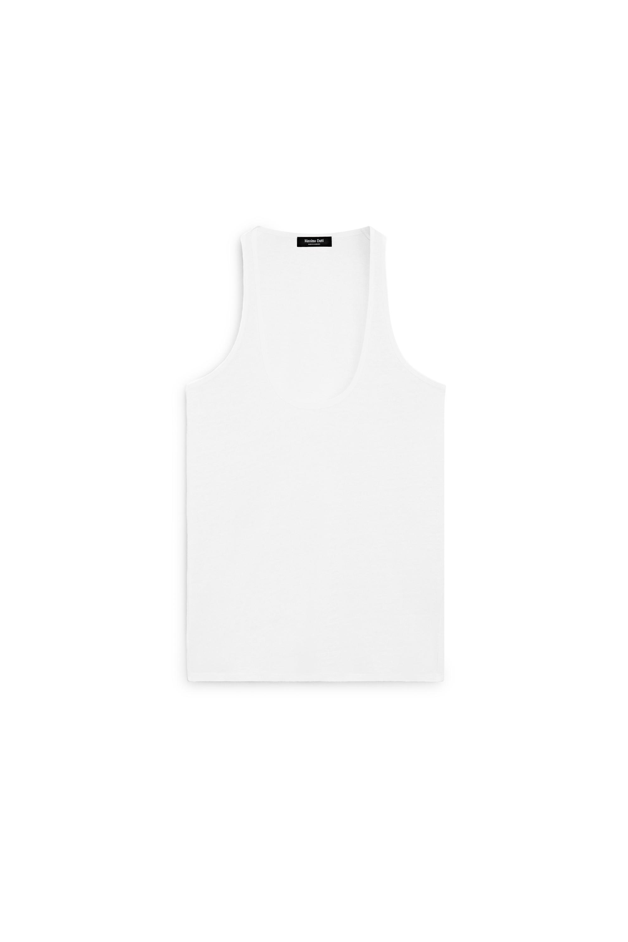 100% linen strappy top — Off white