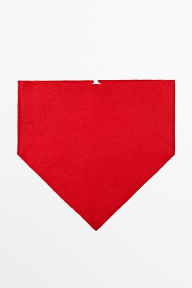 100% Cashmere Bandana — RED 1