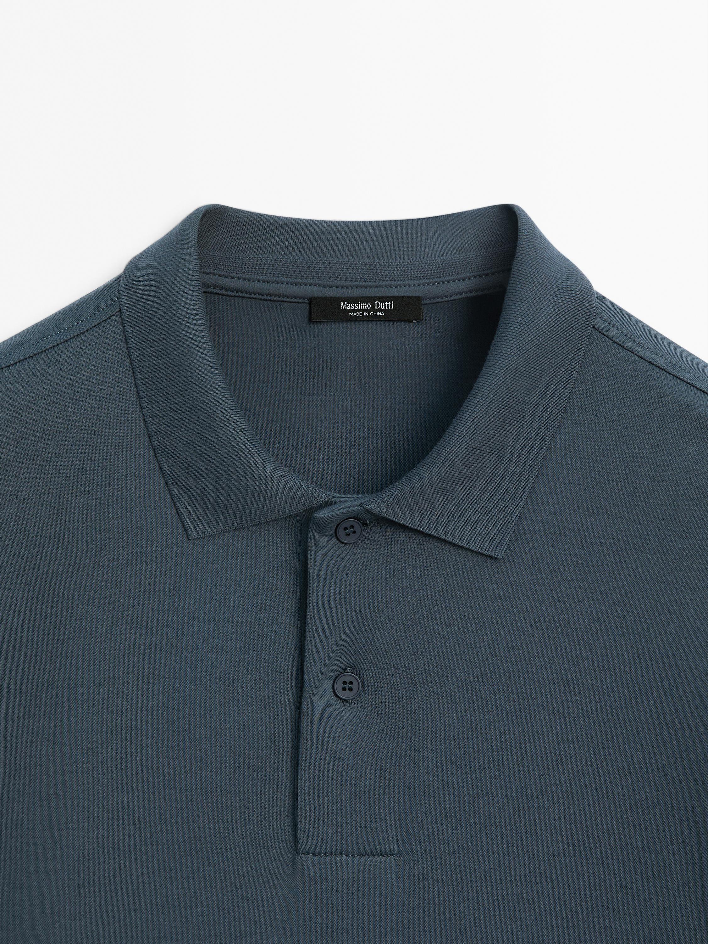 Short sleeve cotton polo shirt