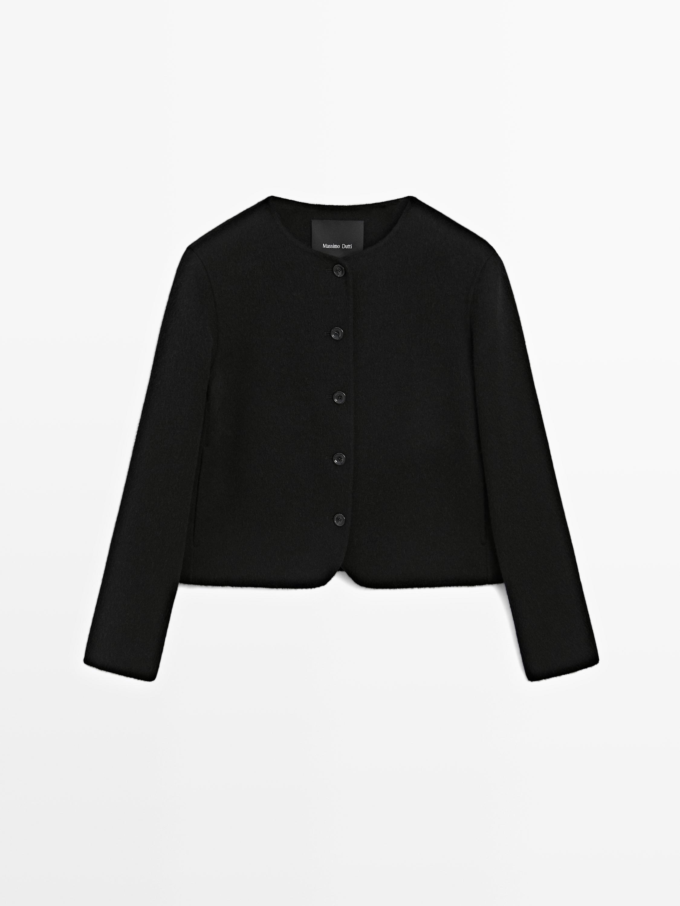 Veste courte en laine mélangée