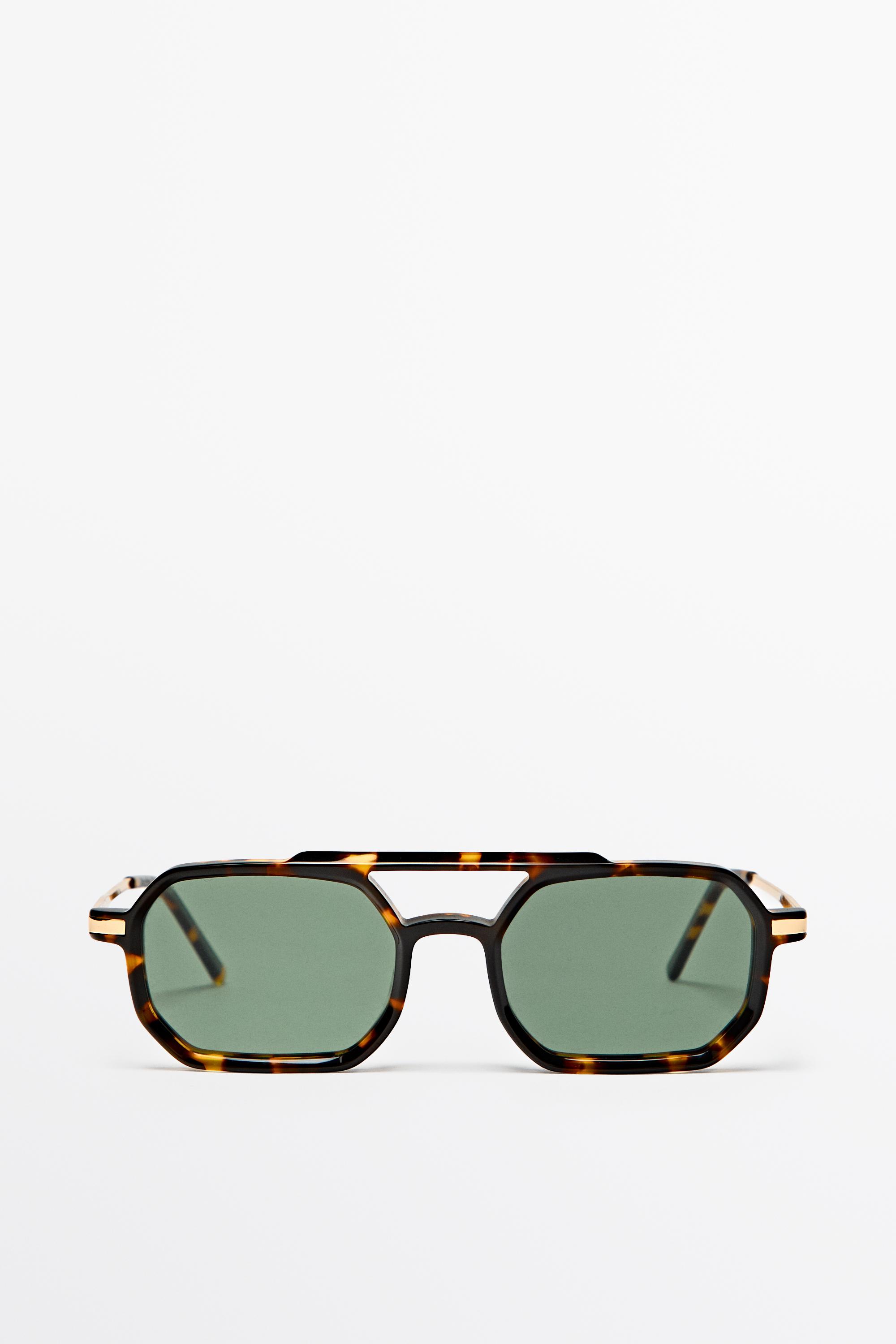 Gafas de sol doble puente efecto carey