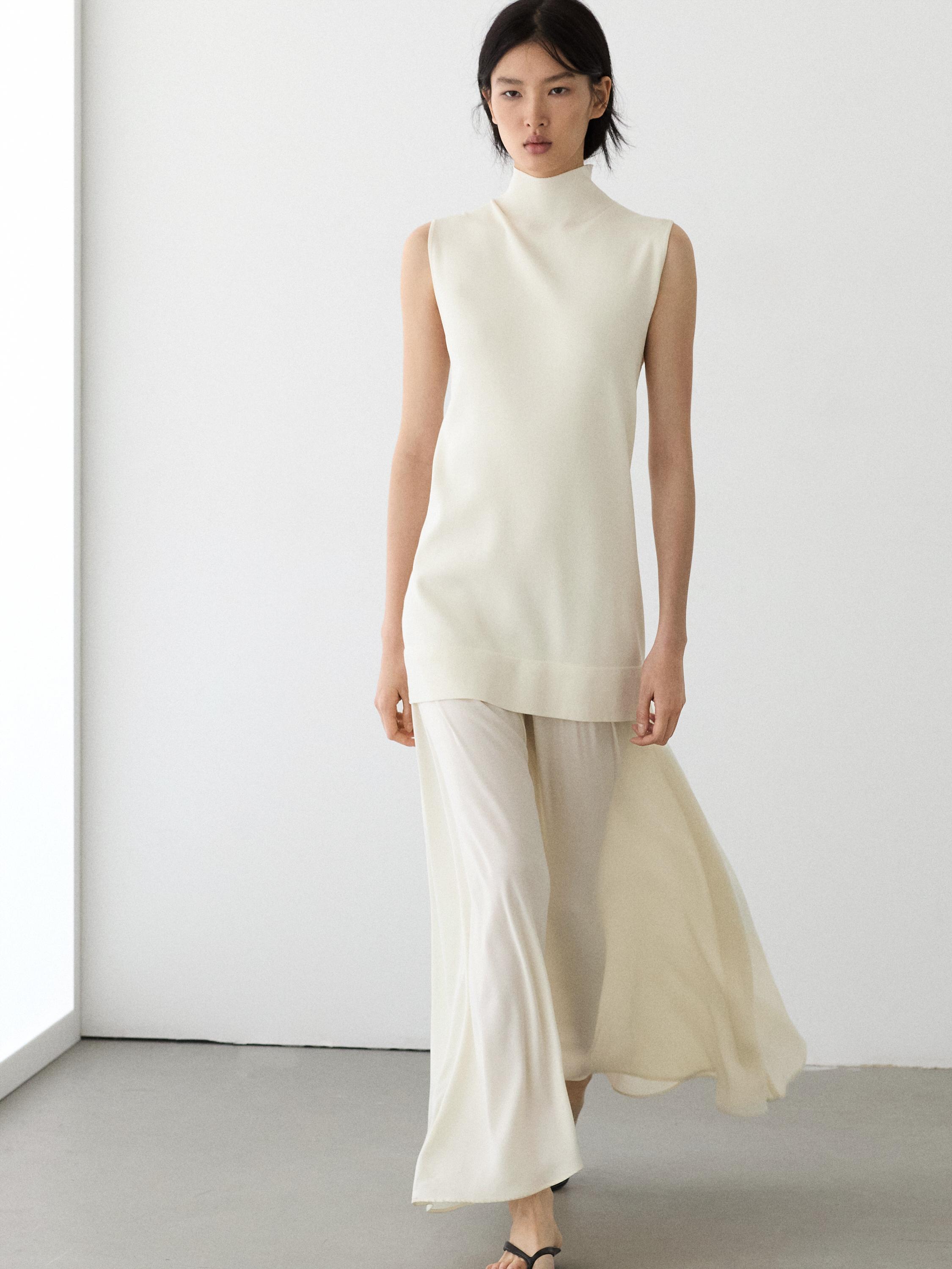 Matching knit midi dress — CREAM