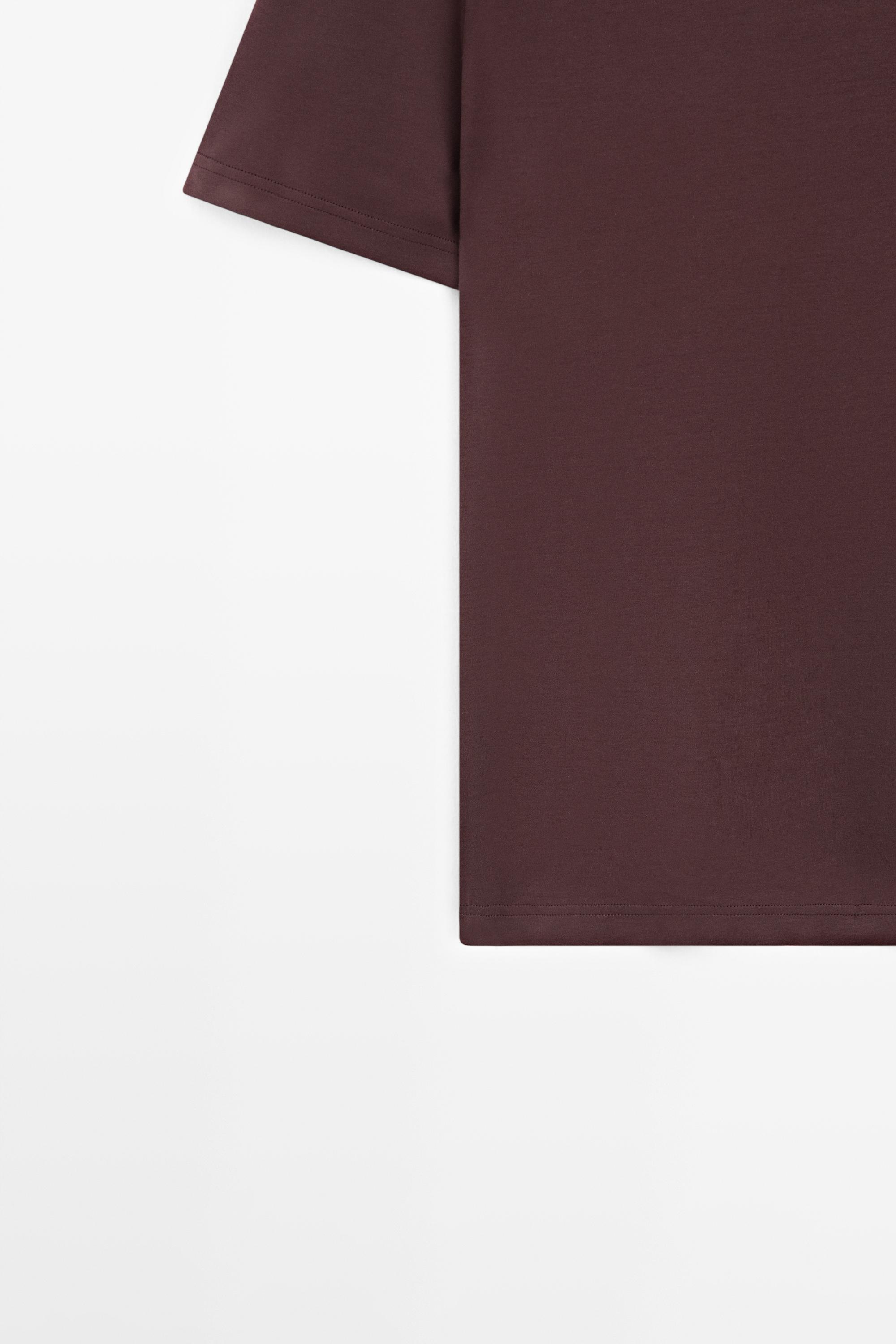100% cotton short-sleeve T-shirt — MAROON