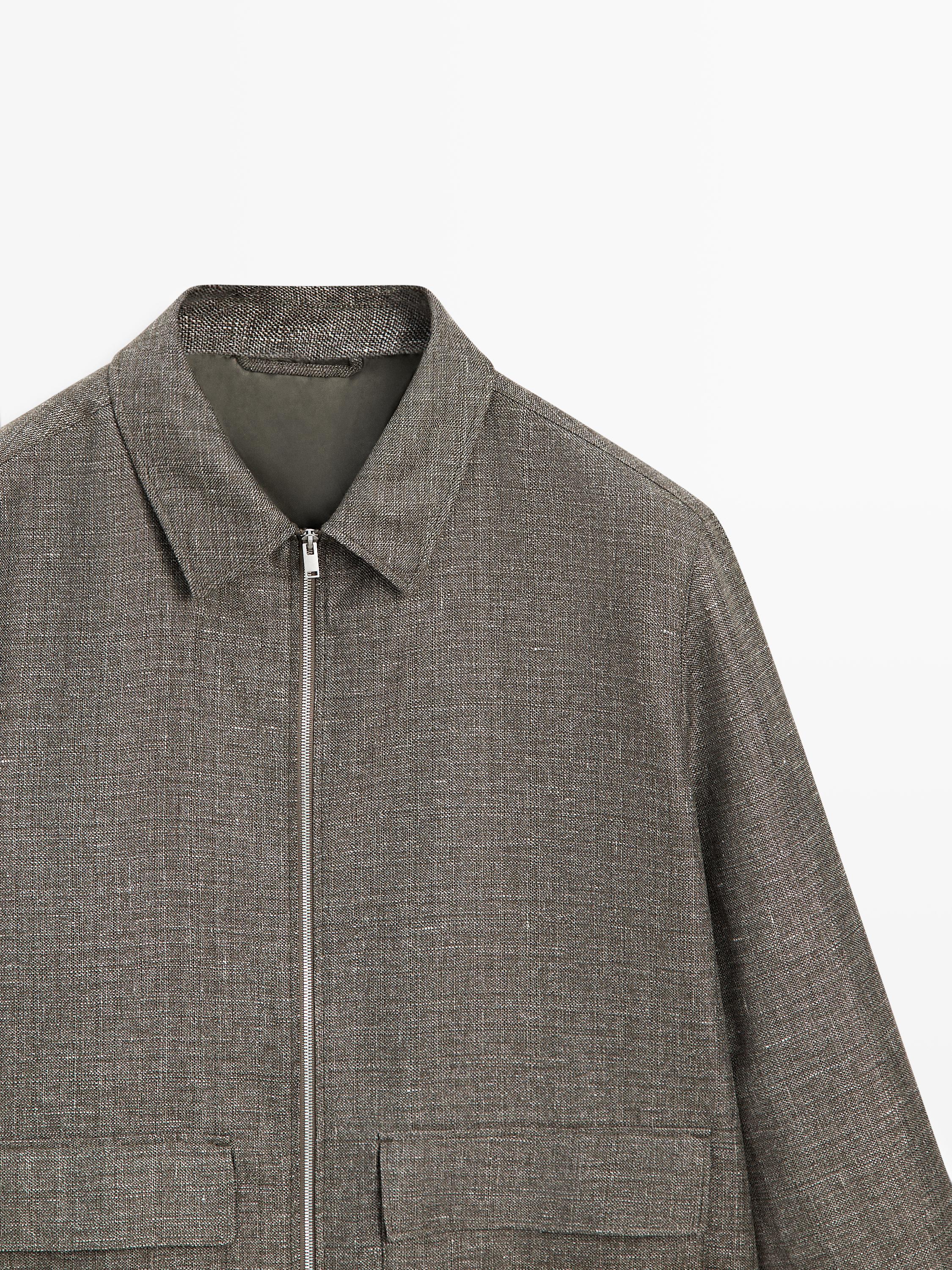 Short jacket with pocket details — GREEN