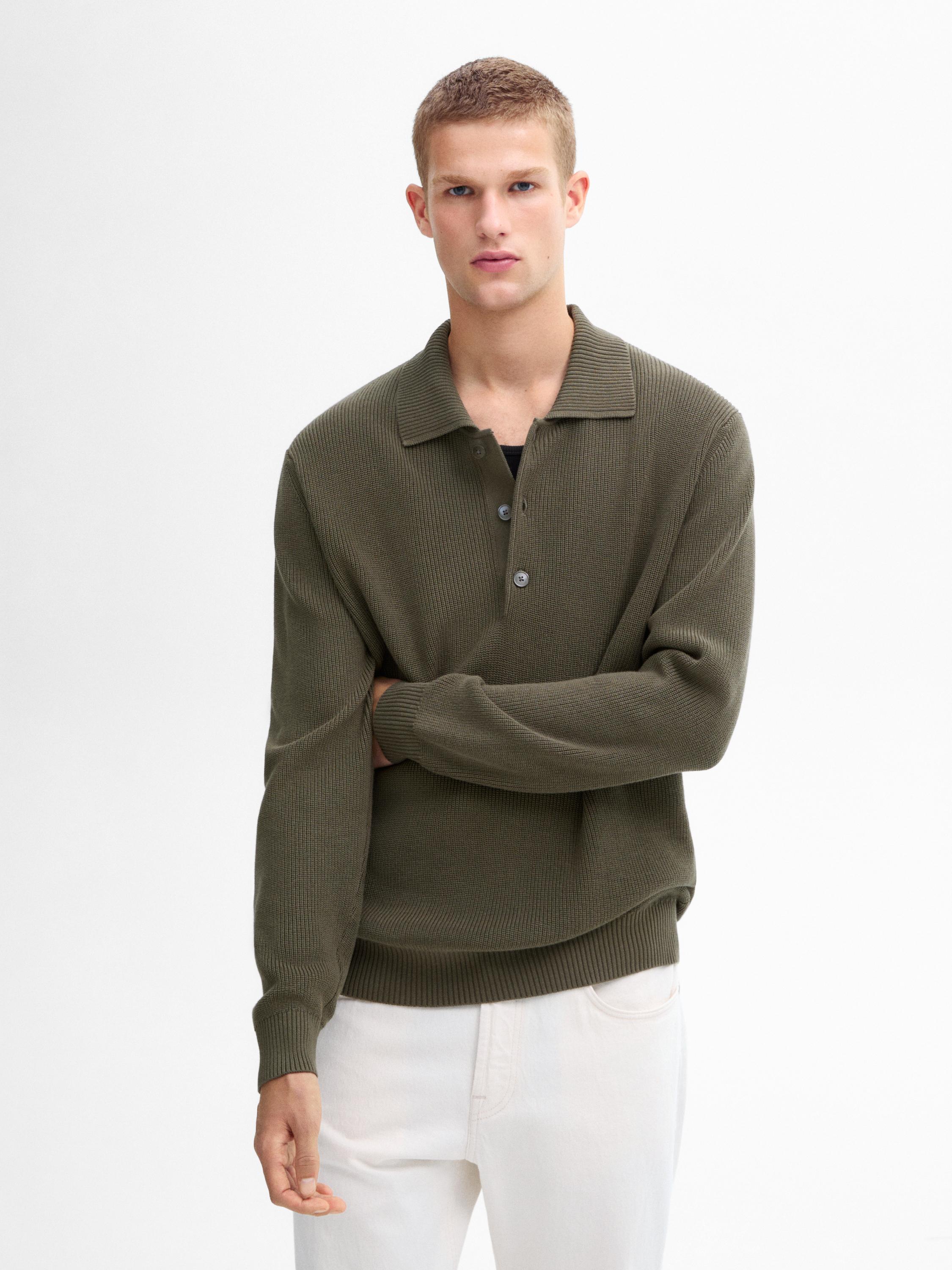 Knitted polo neck hotsell