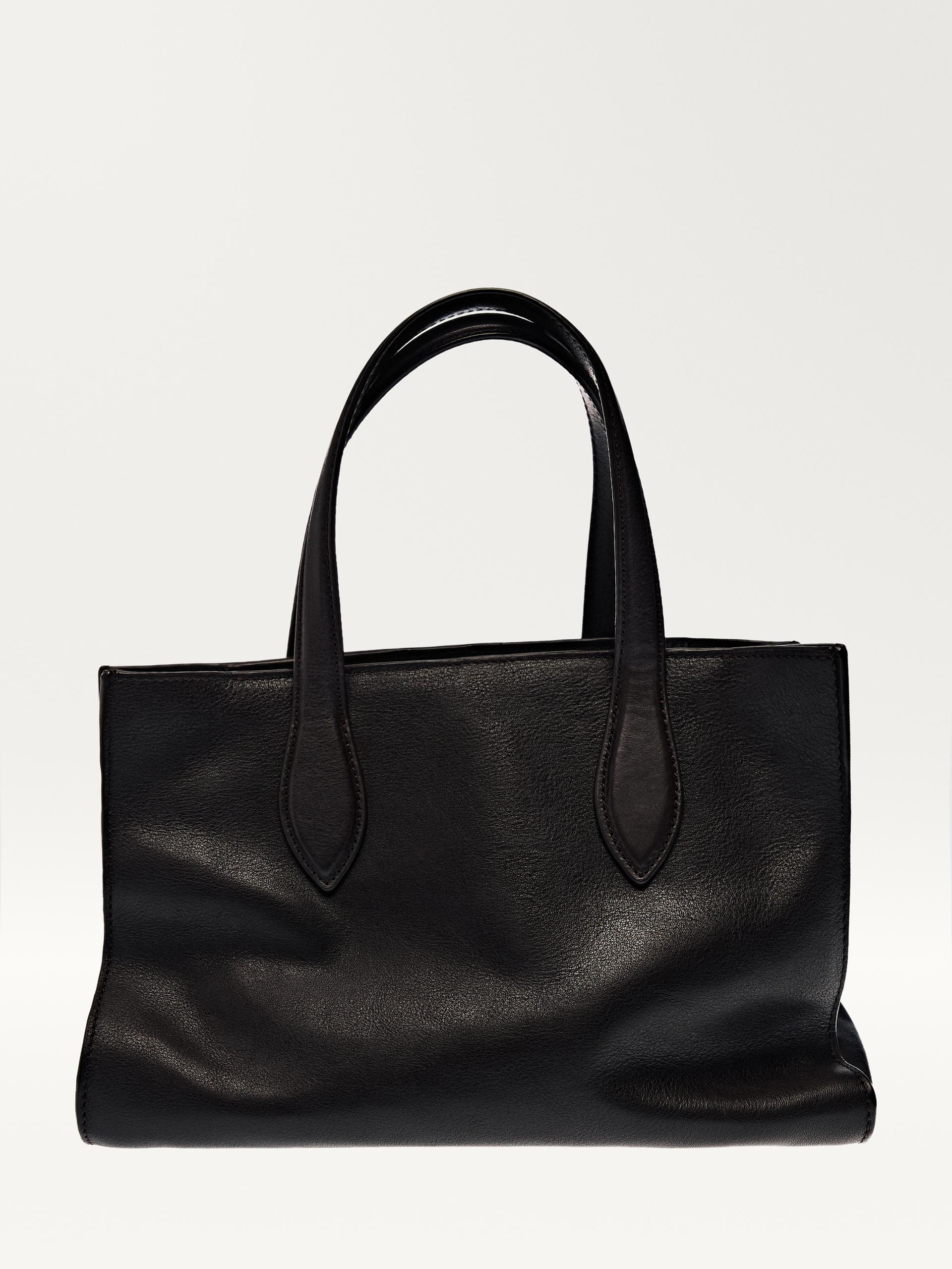 Borsa Tote Media Md Icon In Pelle Nappata - Marrone - 01 - Massimo Dutti - Femminile
