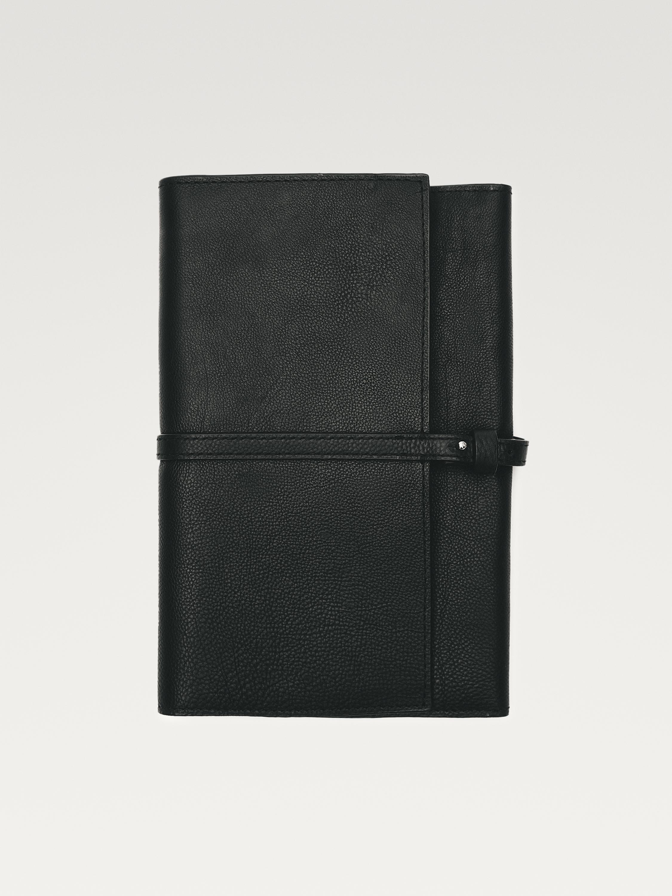 Nappa leather travel case — BLACK