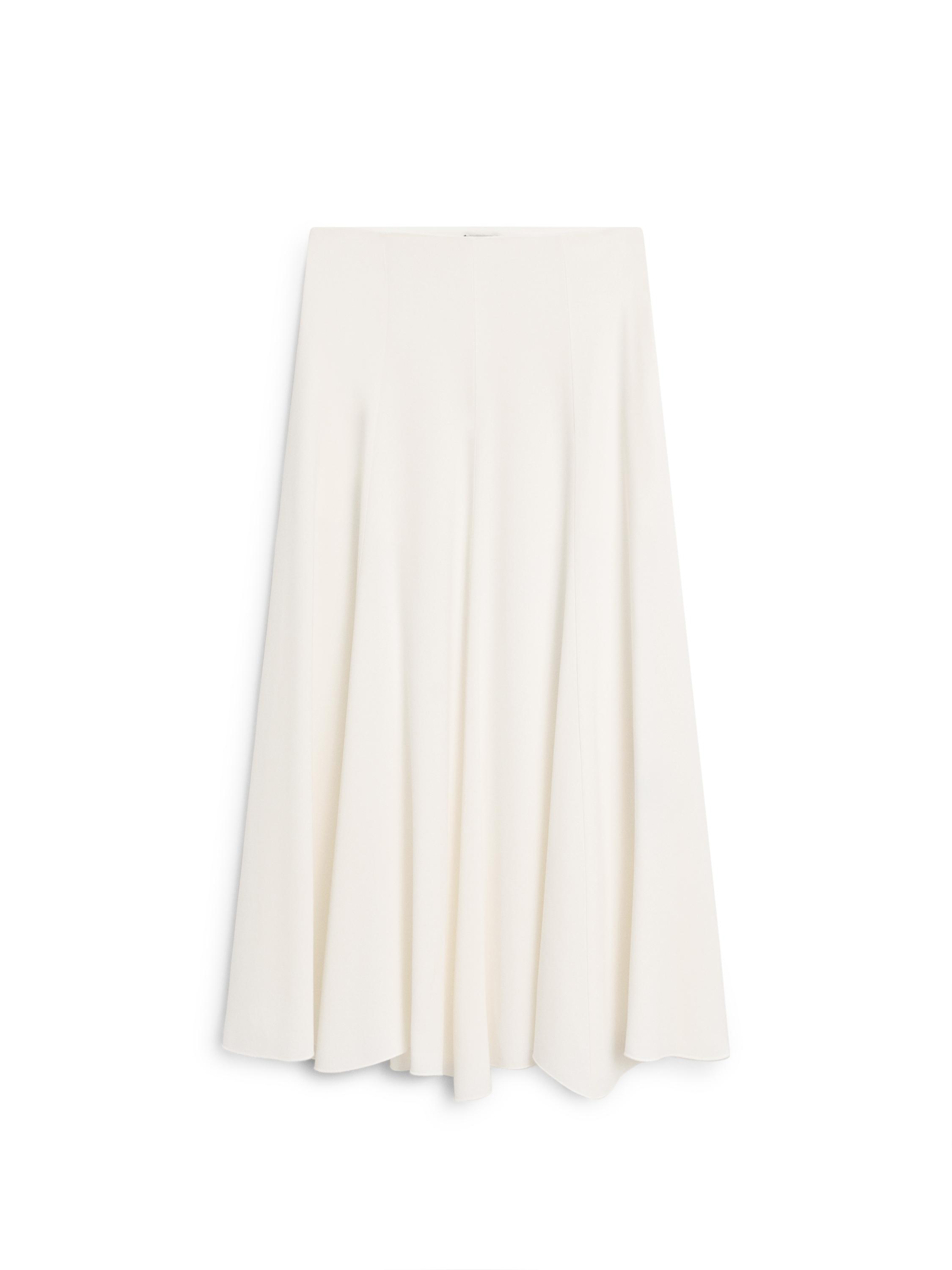 Flowing godet midi skirt - STUDIO — CREAM