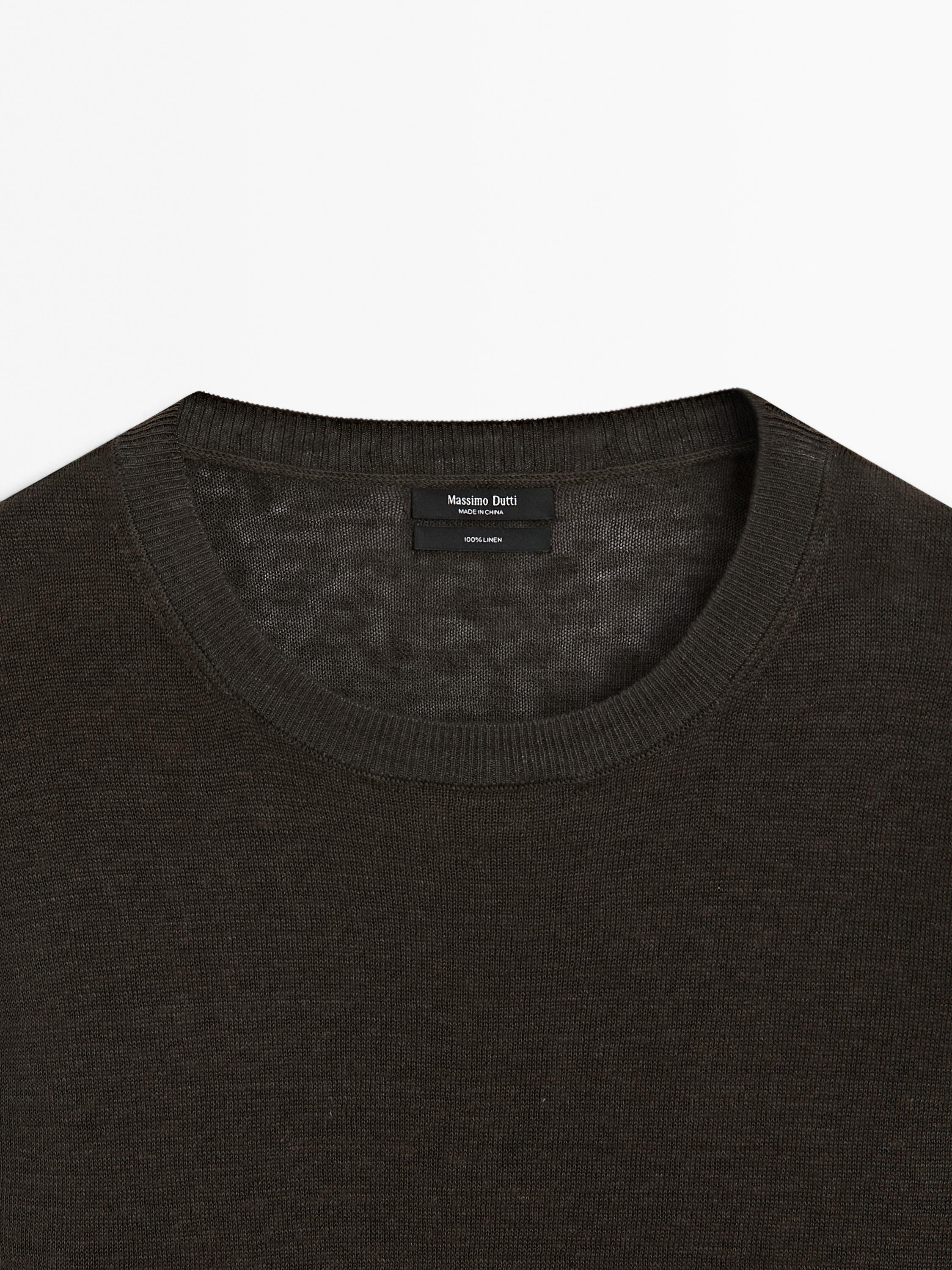 100% linen oversize knit sweater