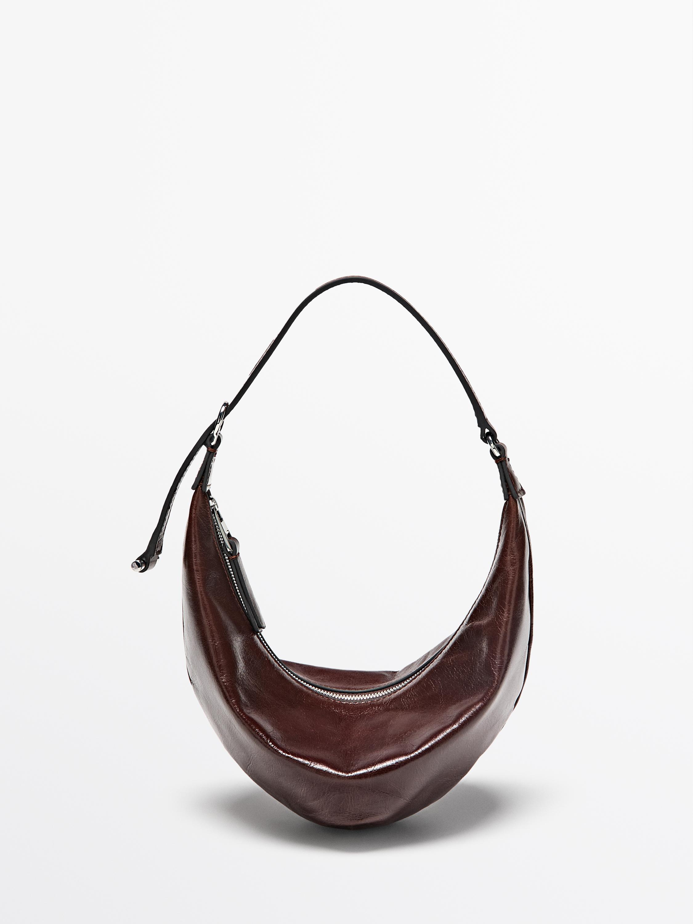Nappa leather mini bag — BROWN