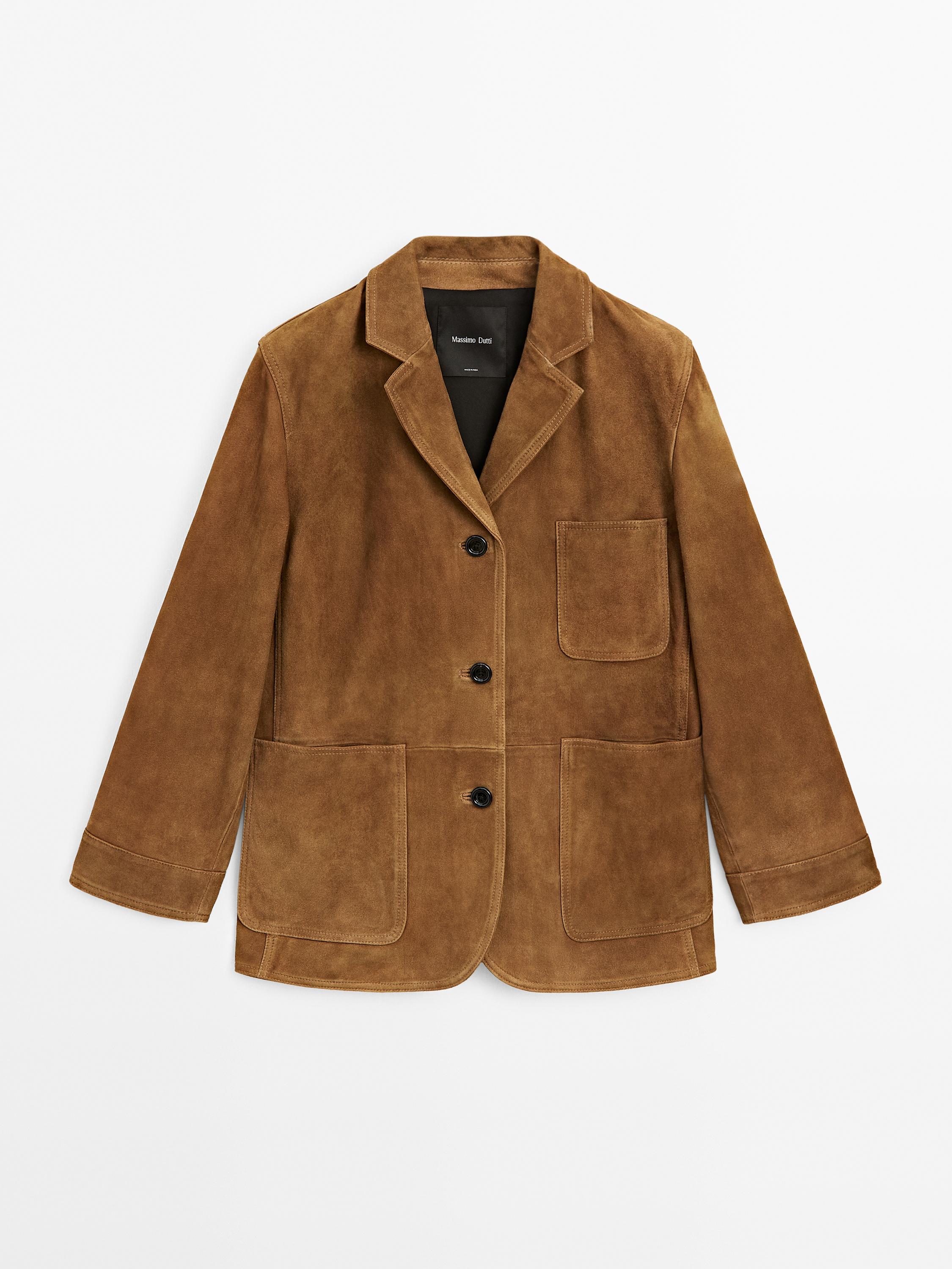 Cepli süet deri blazer