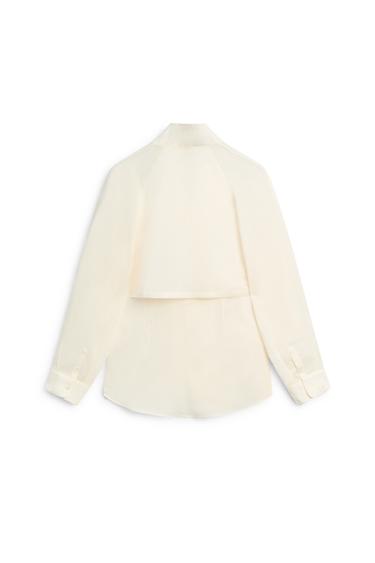 Flowing shirt with tuxedo-style collar detail - LIMITED EDITION — CREAM 7