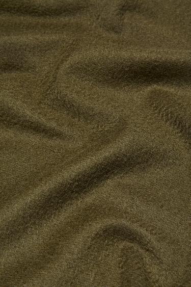 Fringed 100% cashmere knit scarf — MOLE BROWN 3
