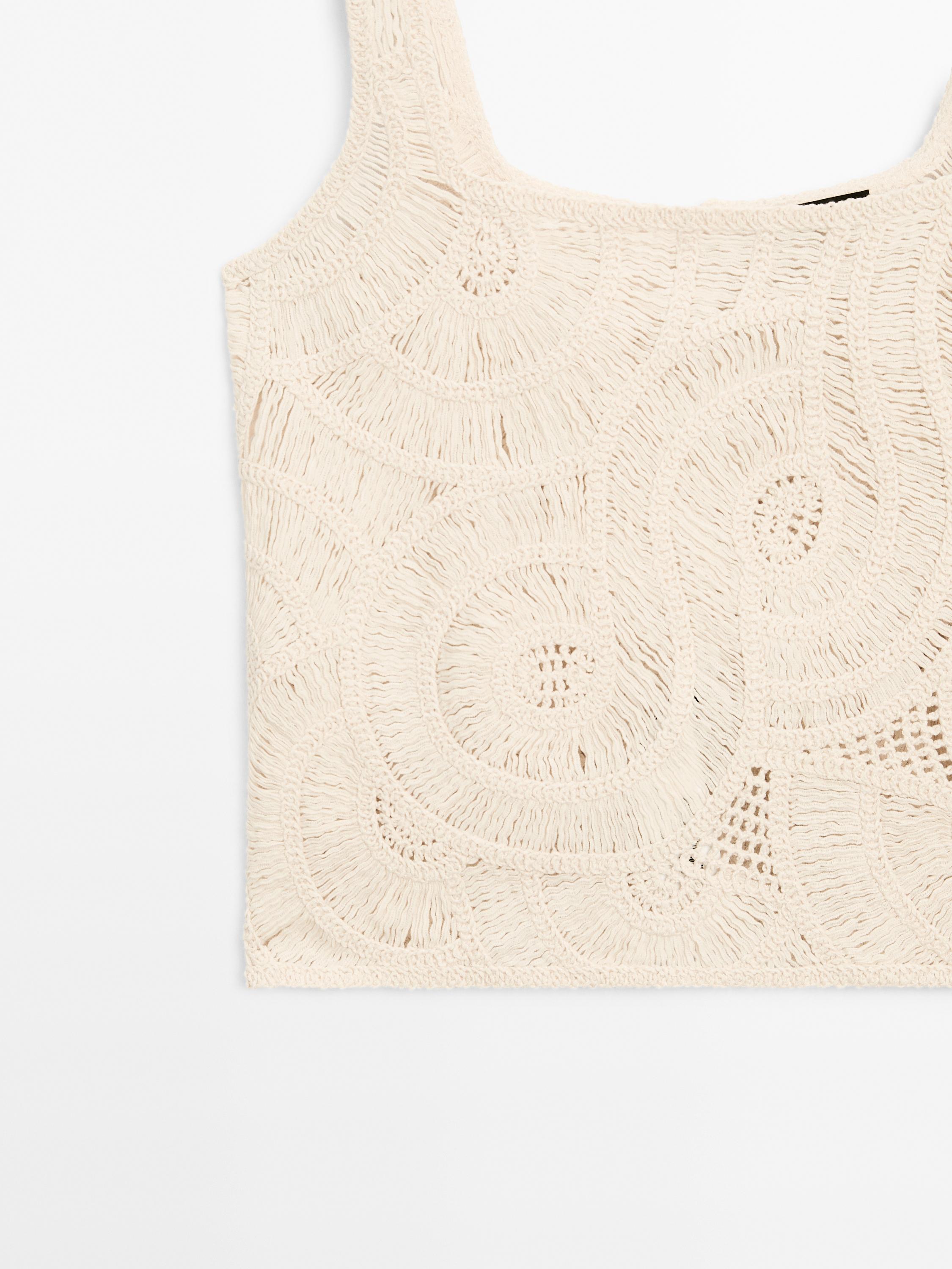 Crochet knit top