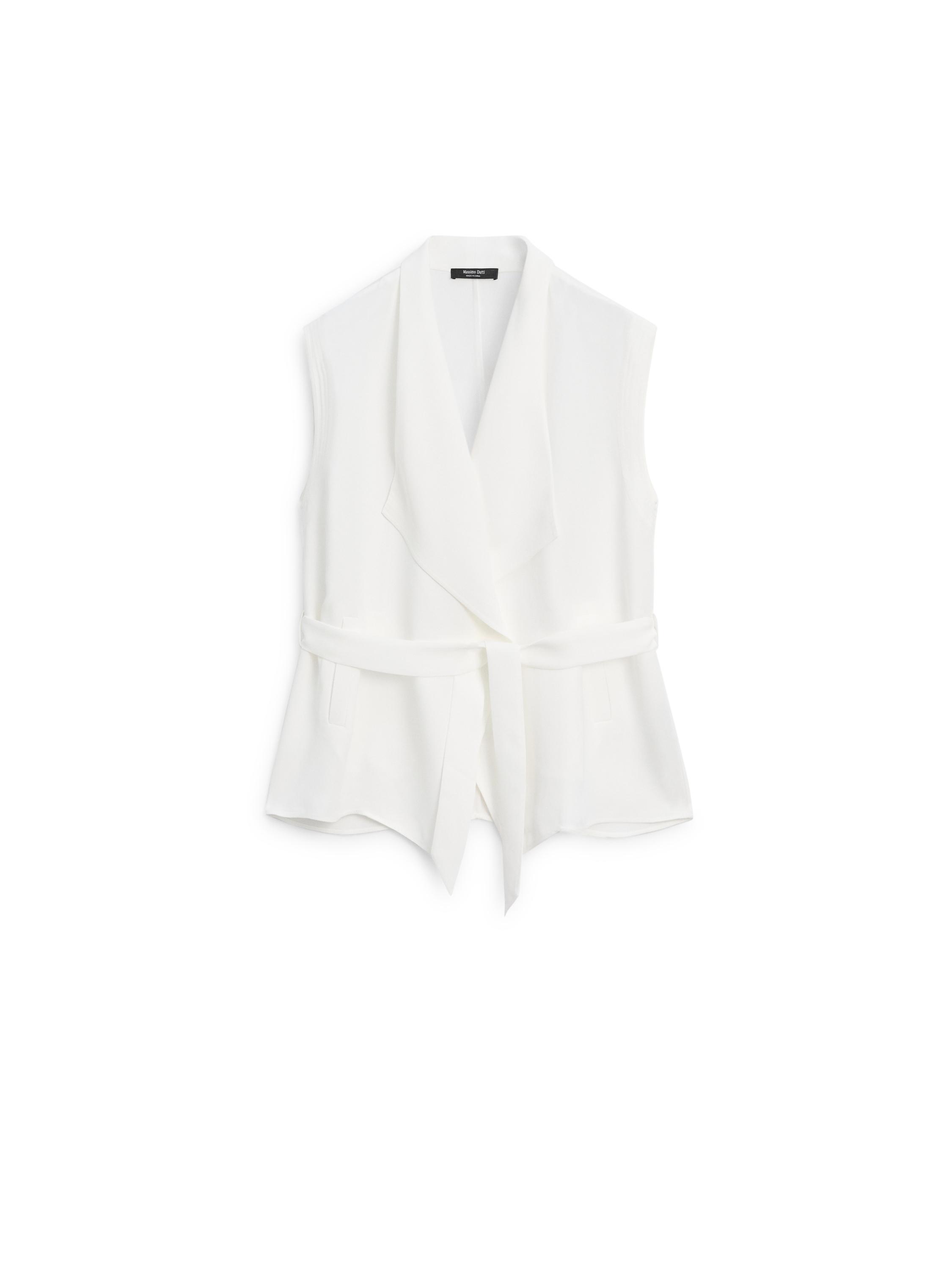 Crepe suit waistcoat — Off white