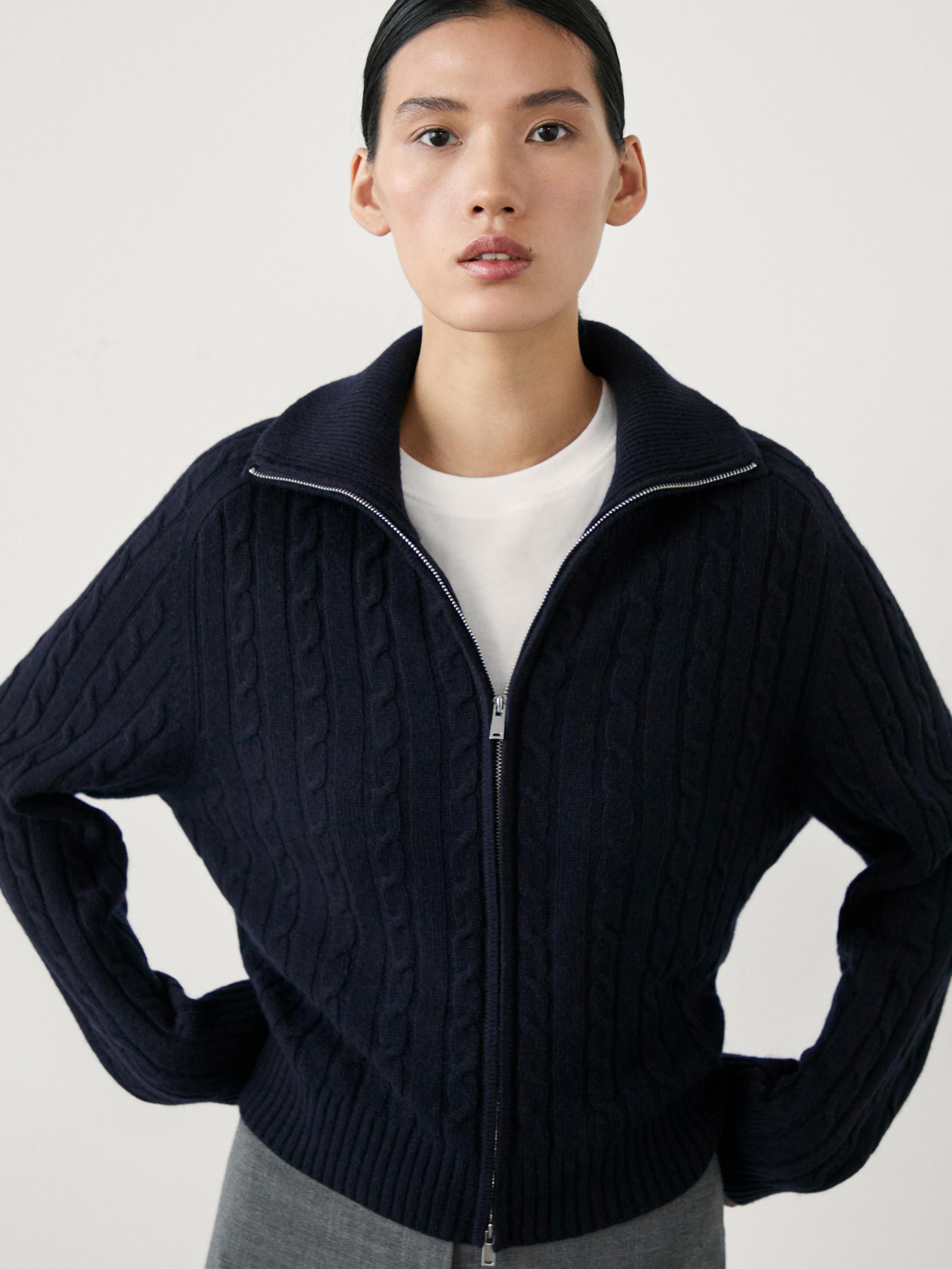 Blue Cardigan Massimo Dutti Cashmere Cardigan Massimo Dutti