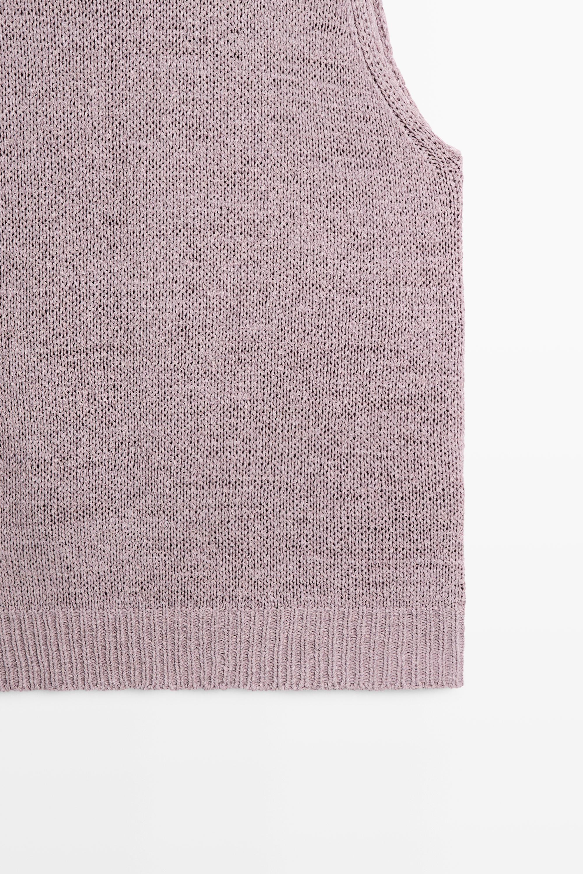 STUDIO Silk-Blend Knit Halter Top — PLUM