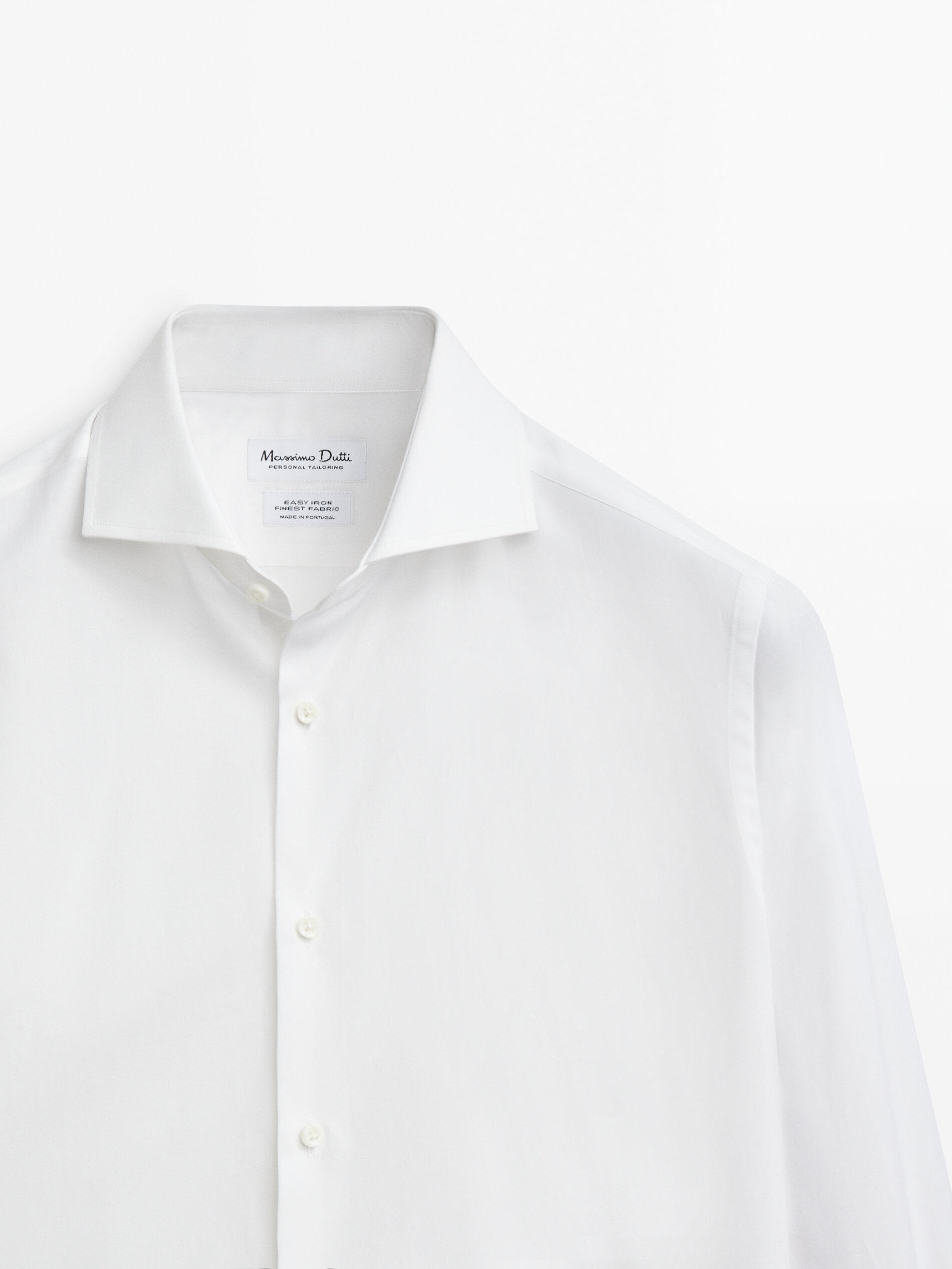 Slim fit easy iron poplin shirt