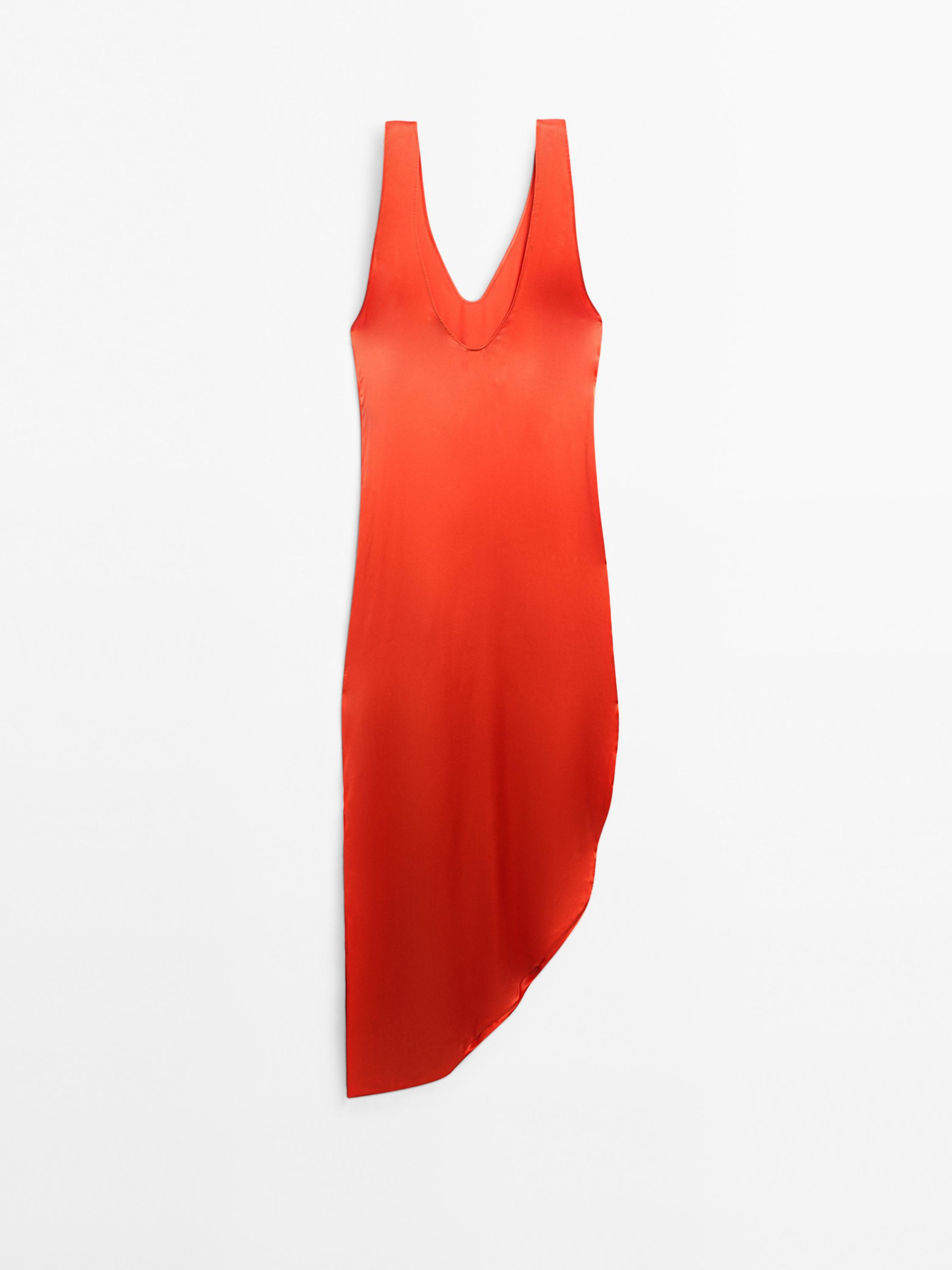 Draped asymmetric silk dress - Limited Edition
