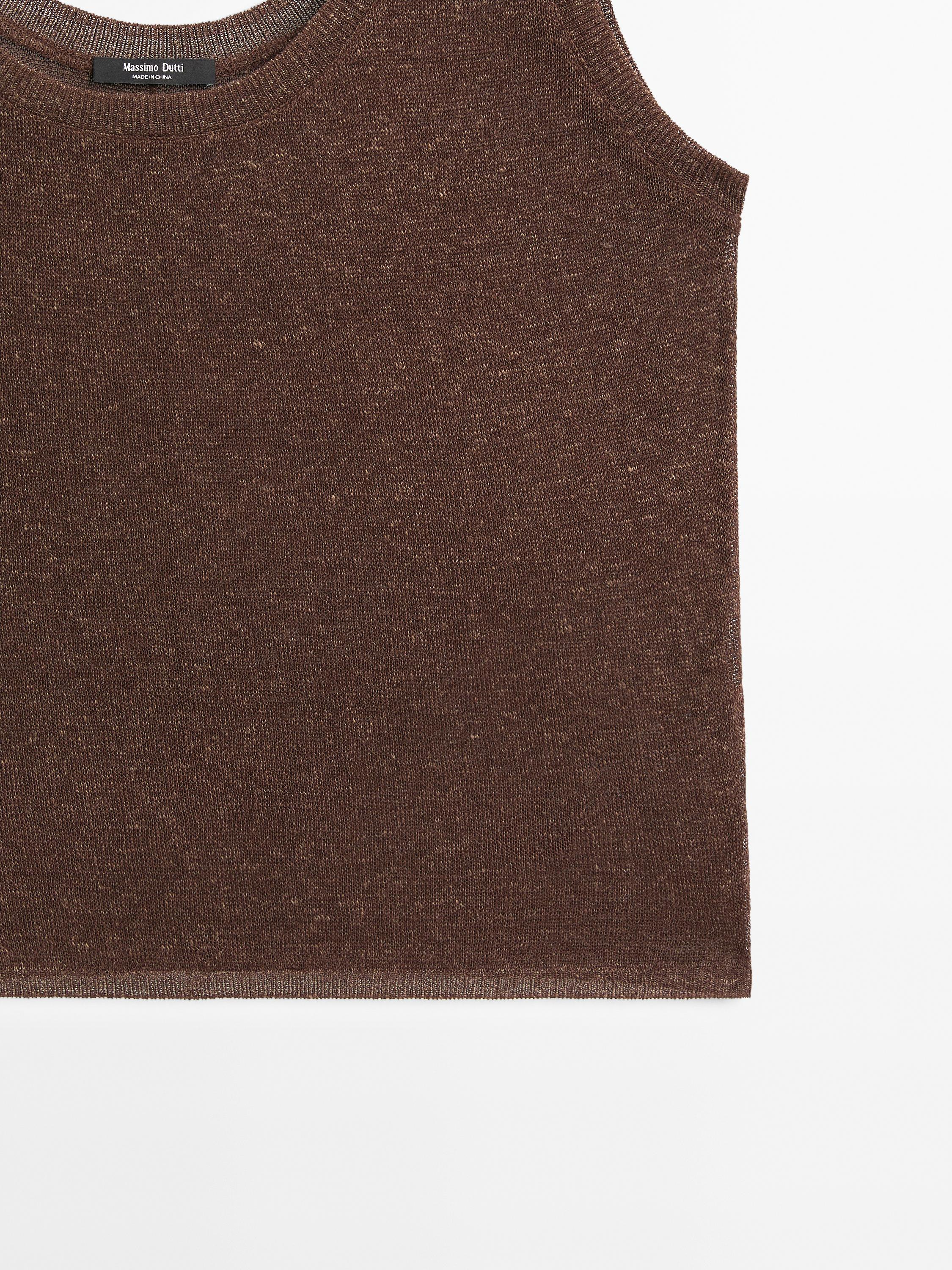 Strappy fine knit top