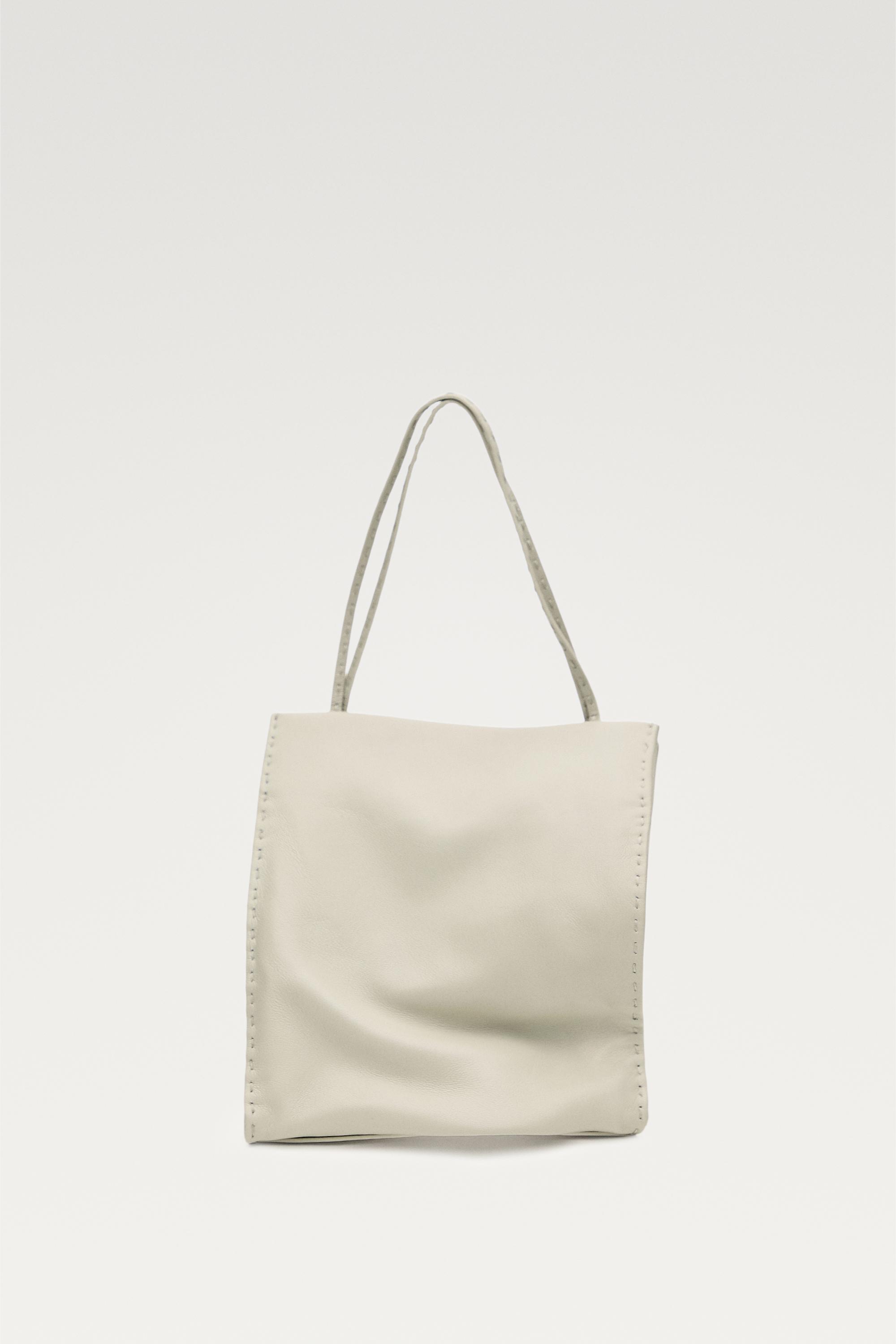 Nappa leather double compartment bag — Gold