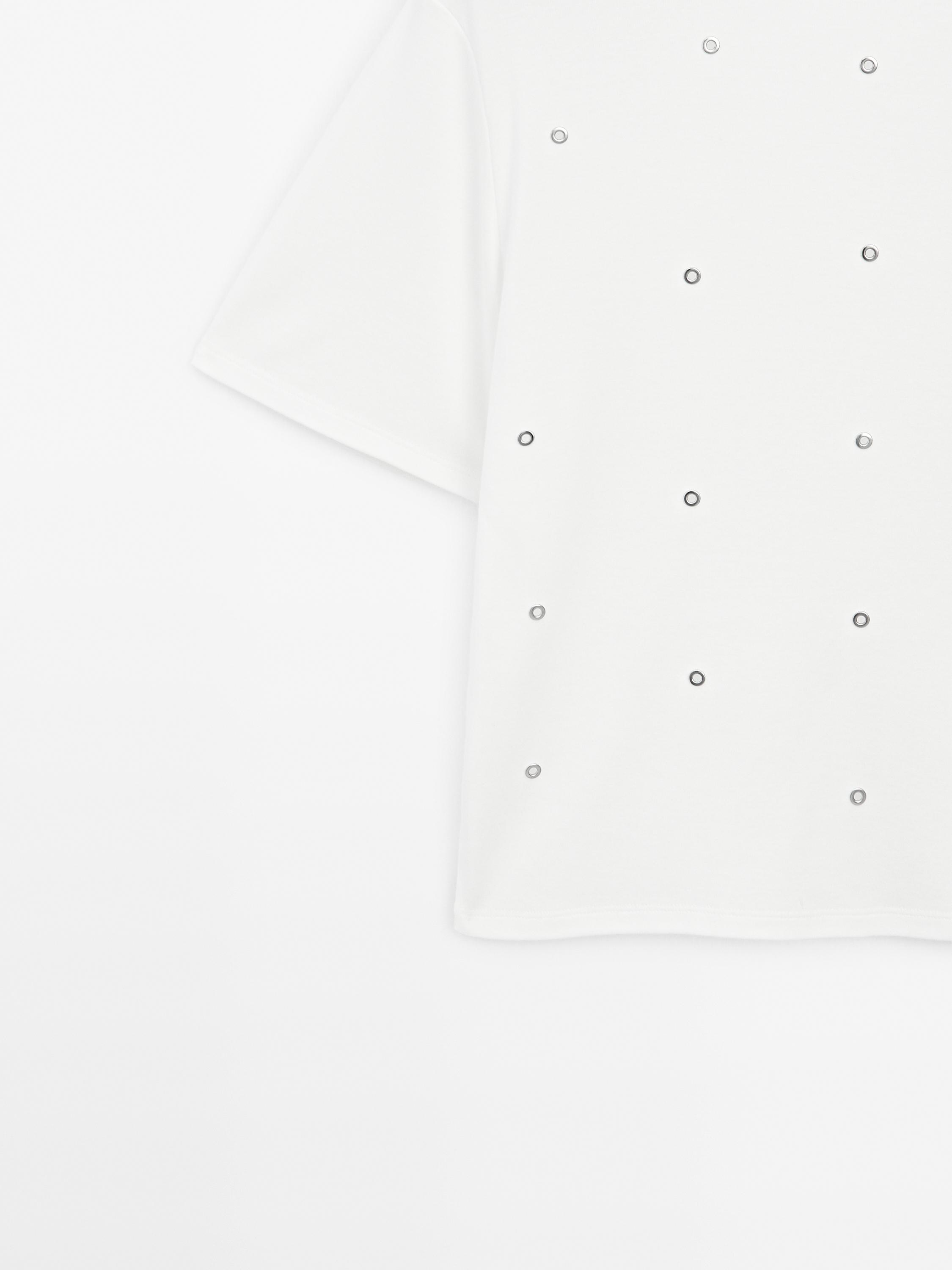 Oversized t-shirt with eyelets detail