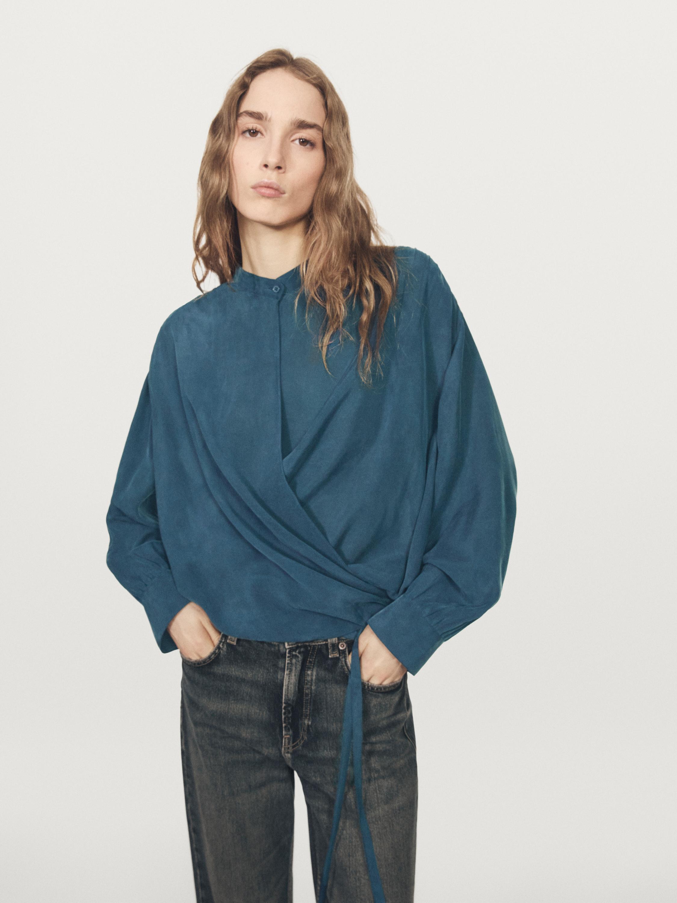 Blouse fluide cache-cœur