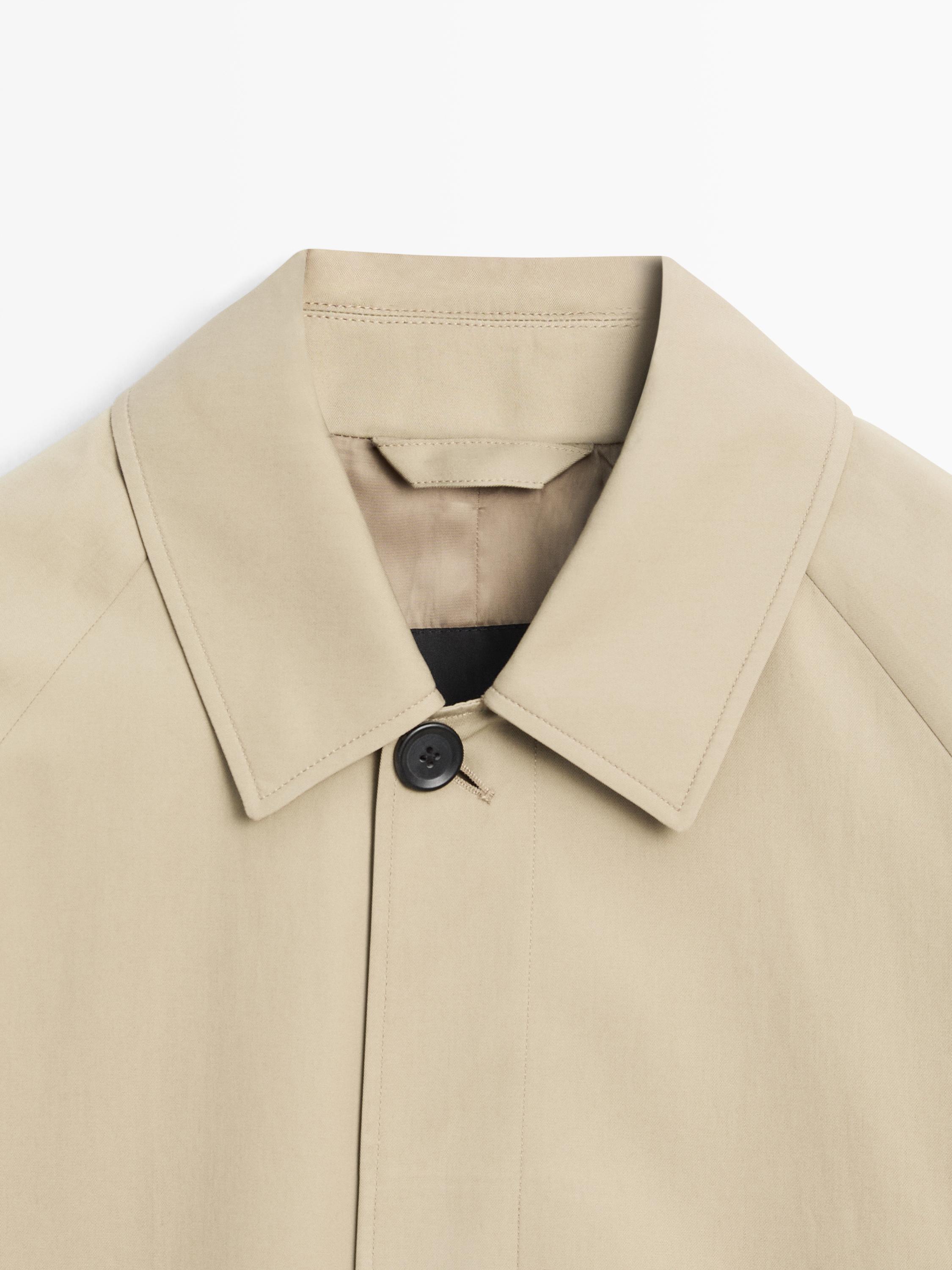 Lightweight cotton trench coat — BEIGE