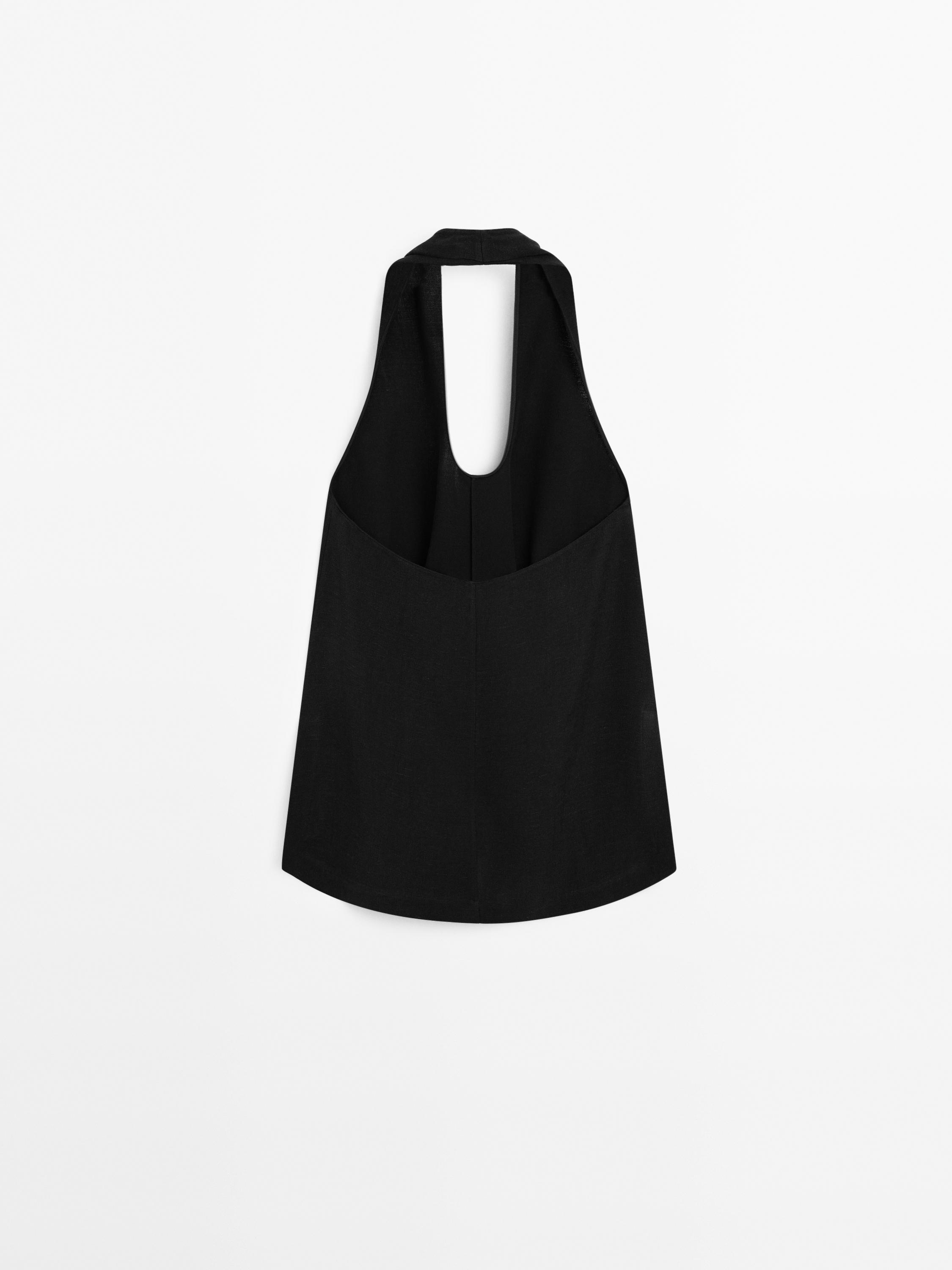 Open back halter top