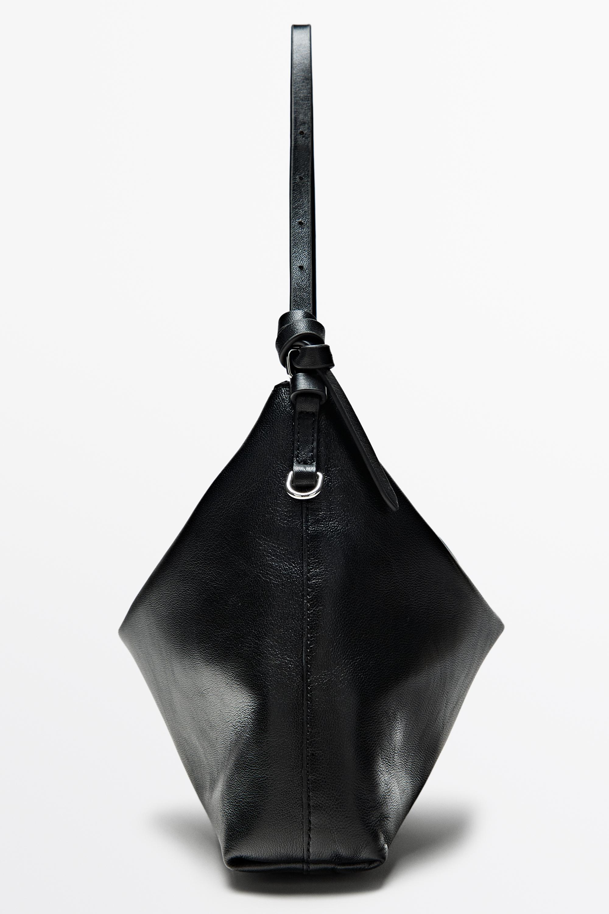 Medium nappa leather bag — BLACK
