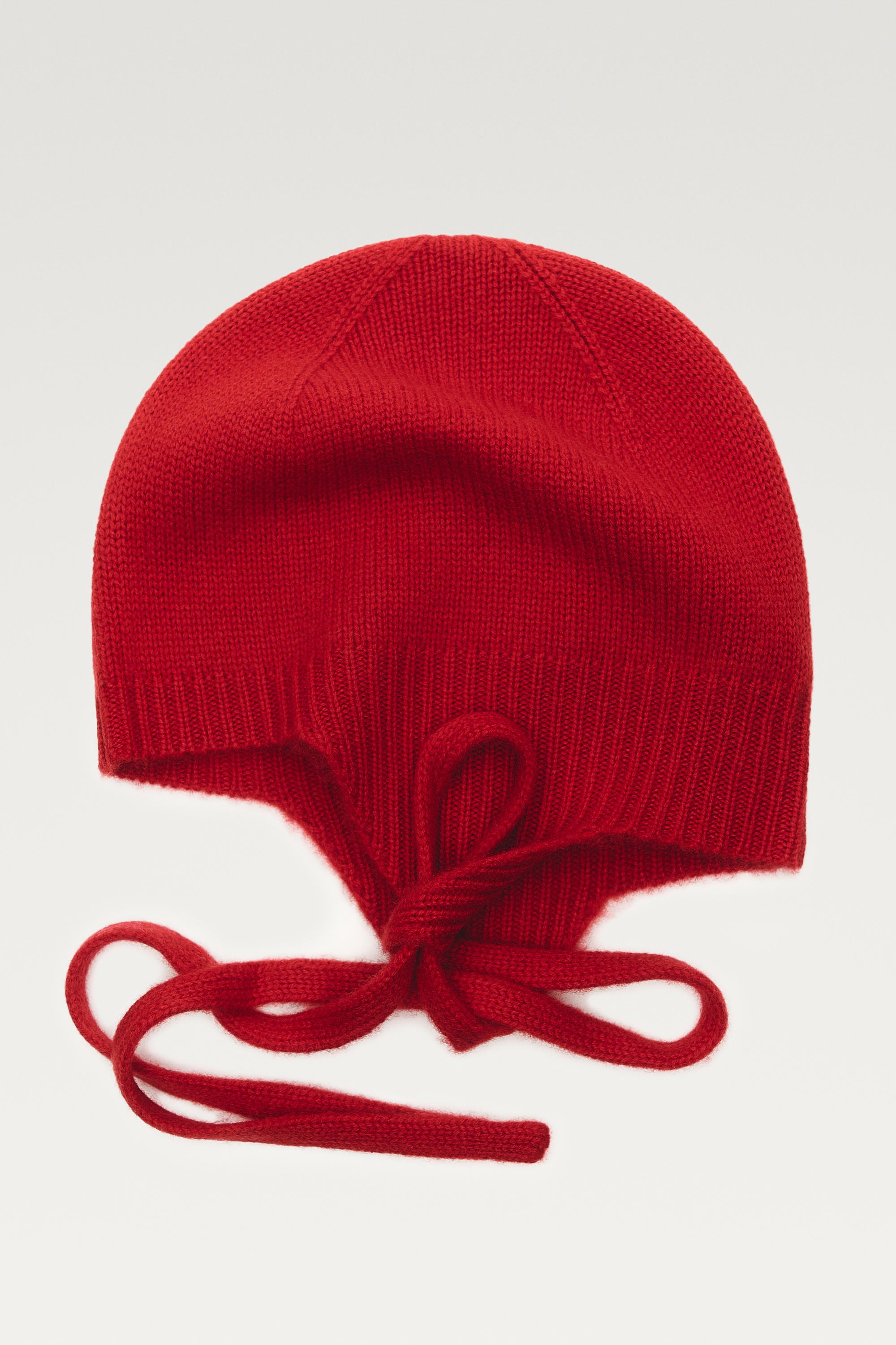 100% Cashmere Tie-Detail Bonnet
