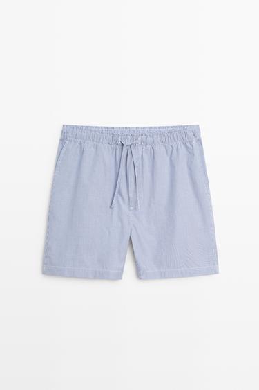 Short sleeve pyjama top and striped trousers — NAVY BLUE 3