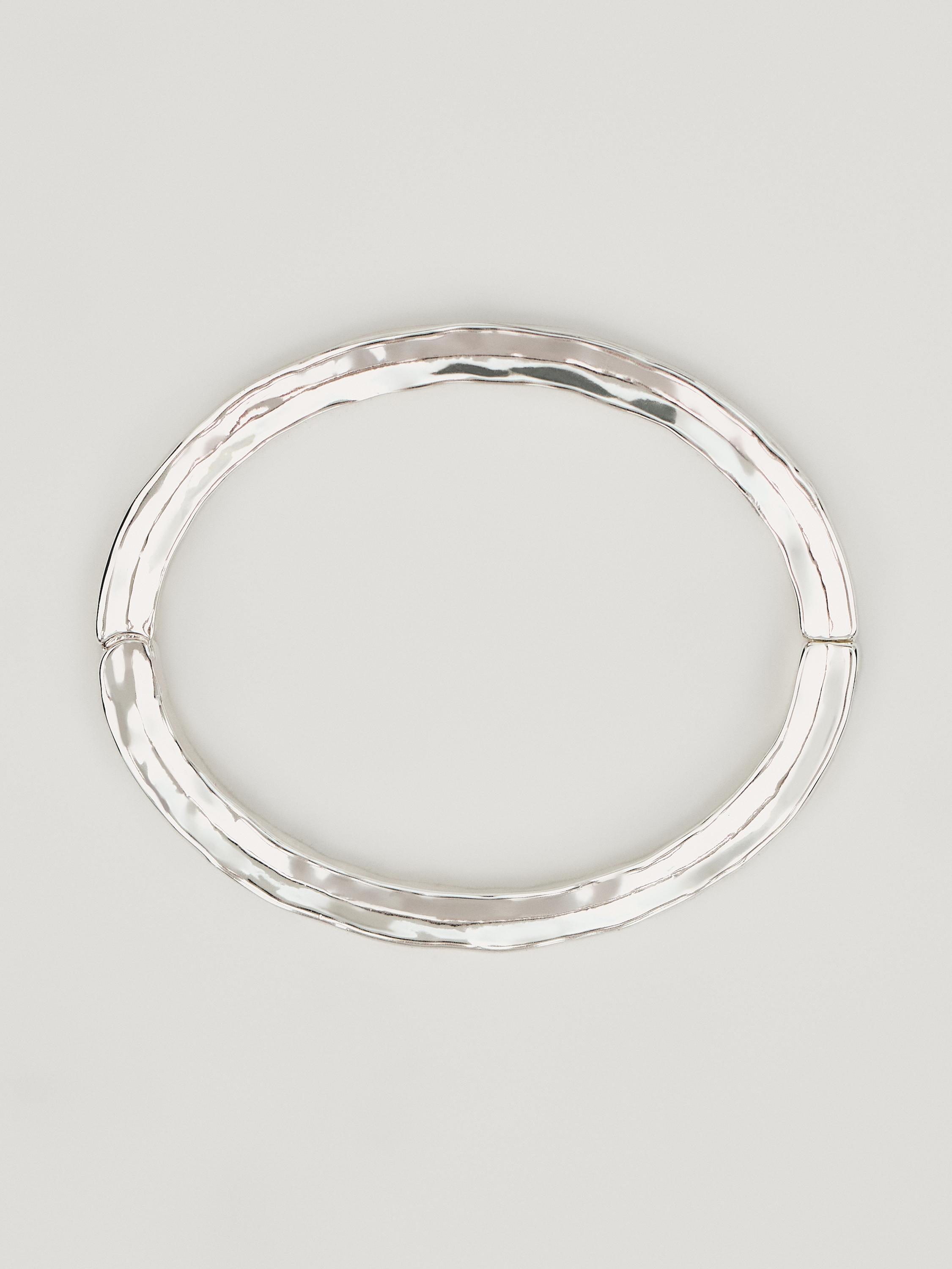 Bracelet texturé argenté