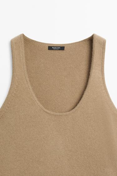 Wool blend knit round neck top — GREENISH 4