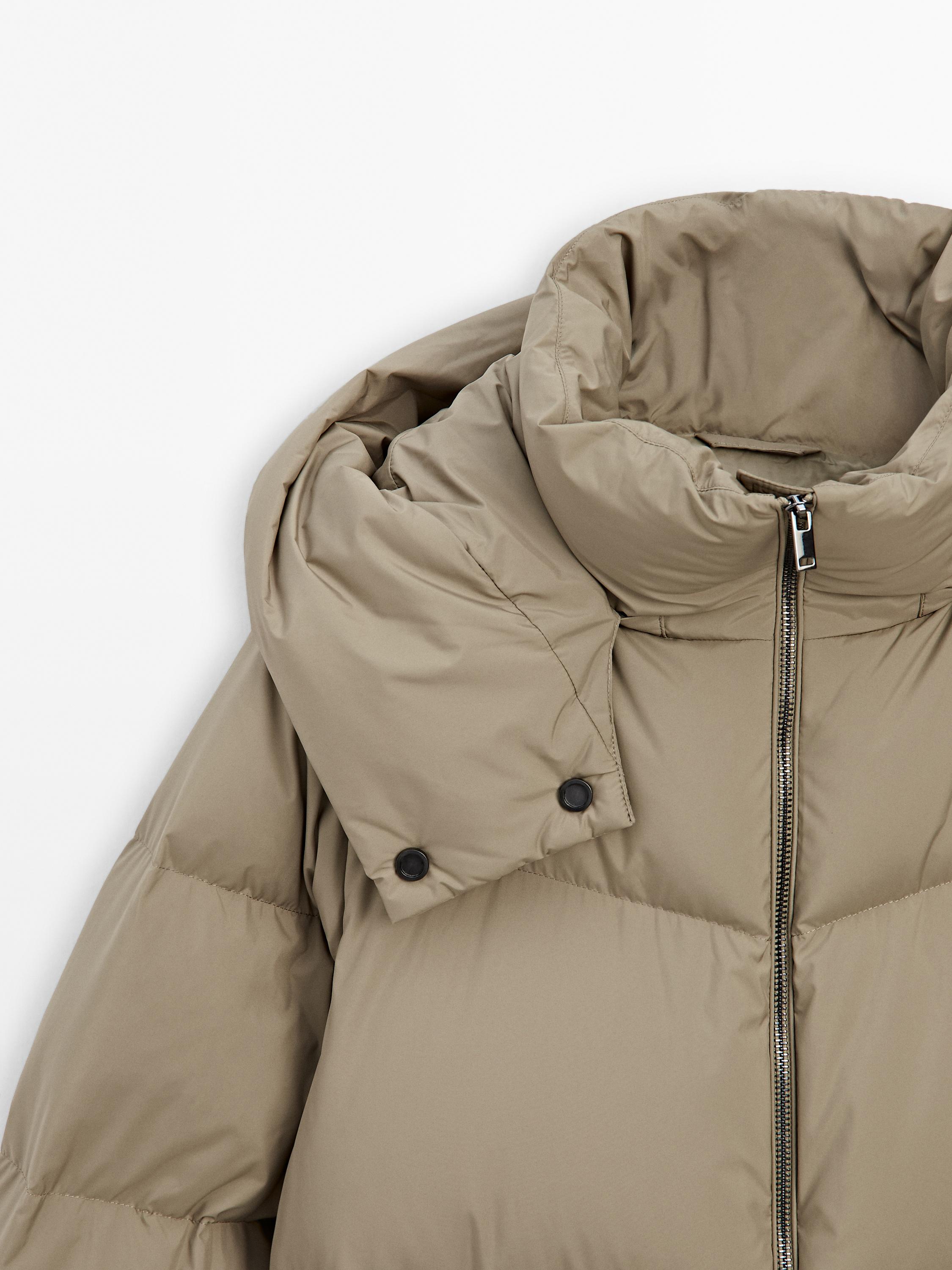 Technical fabric down puffer jacket