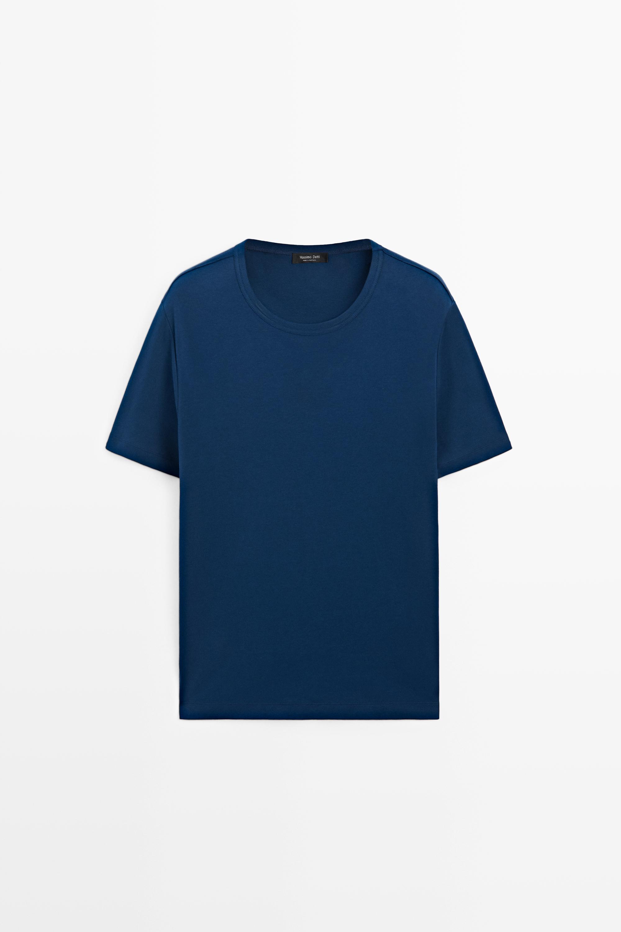 100% Cotton Short-Sleeve T-Shirt — FADED PETROL BLUE