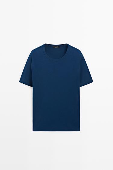 100% Cotton Short-Sleeve T-Shirt — FADED PETROL BLUE 2