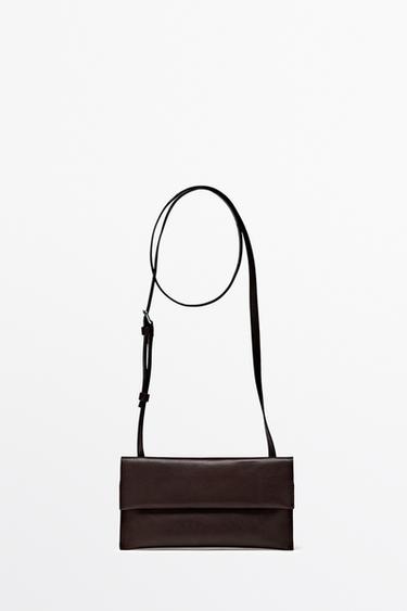 Nappa leather crossbody bag — BROWN 2